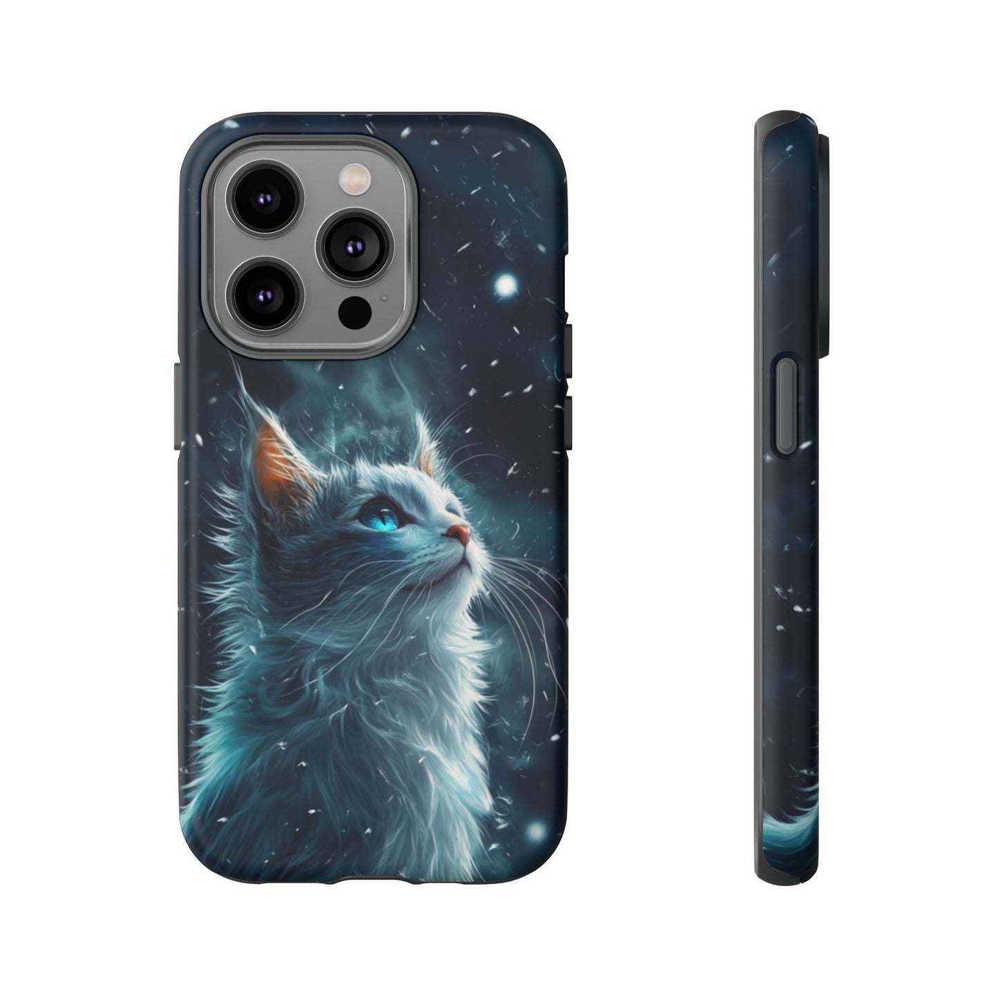 Ethereal Gaze White Cat Phone Case - iPhone, Google Pixel, Samsung Galaxy