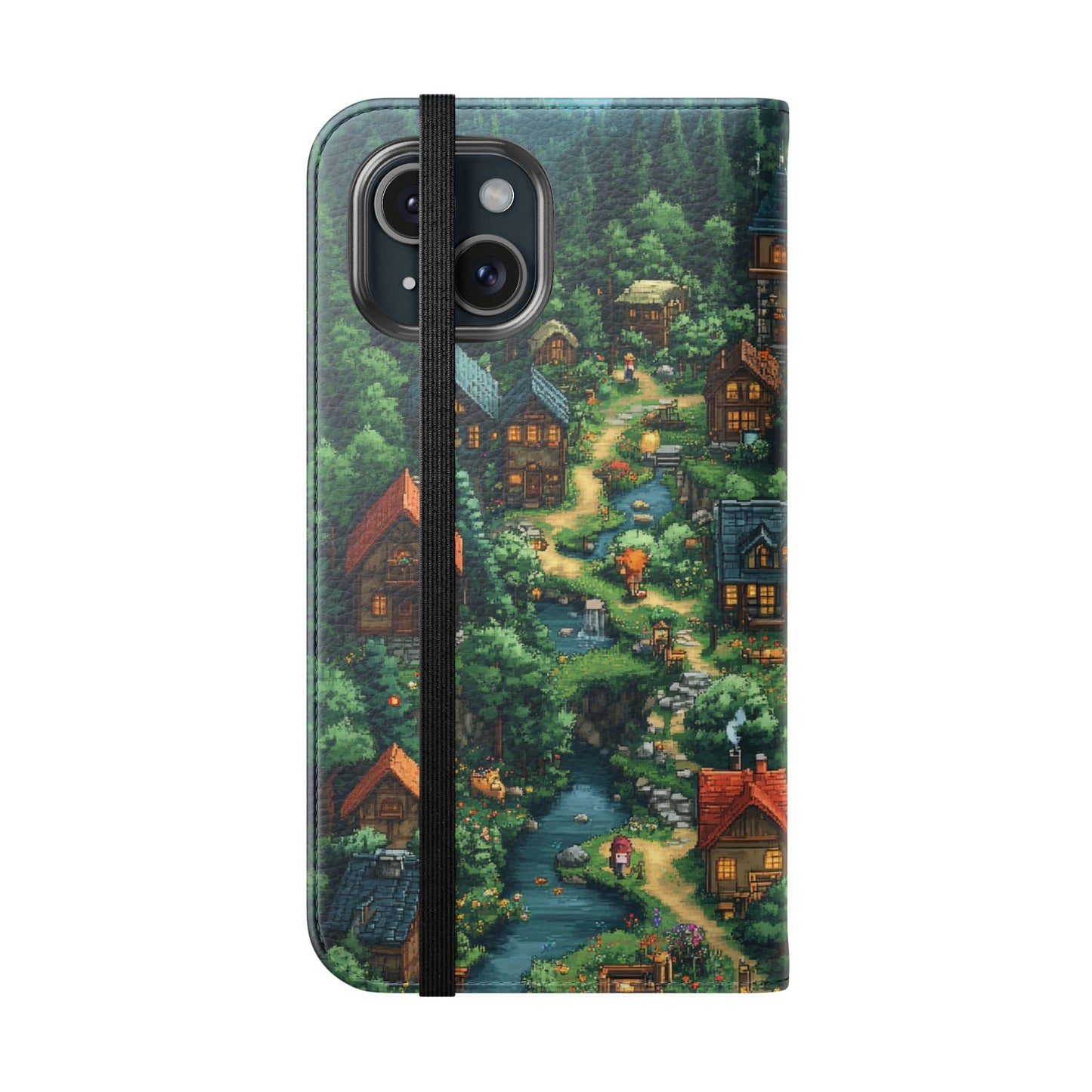 Pixel Forest Hamlet - Wallet Flip Case