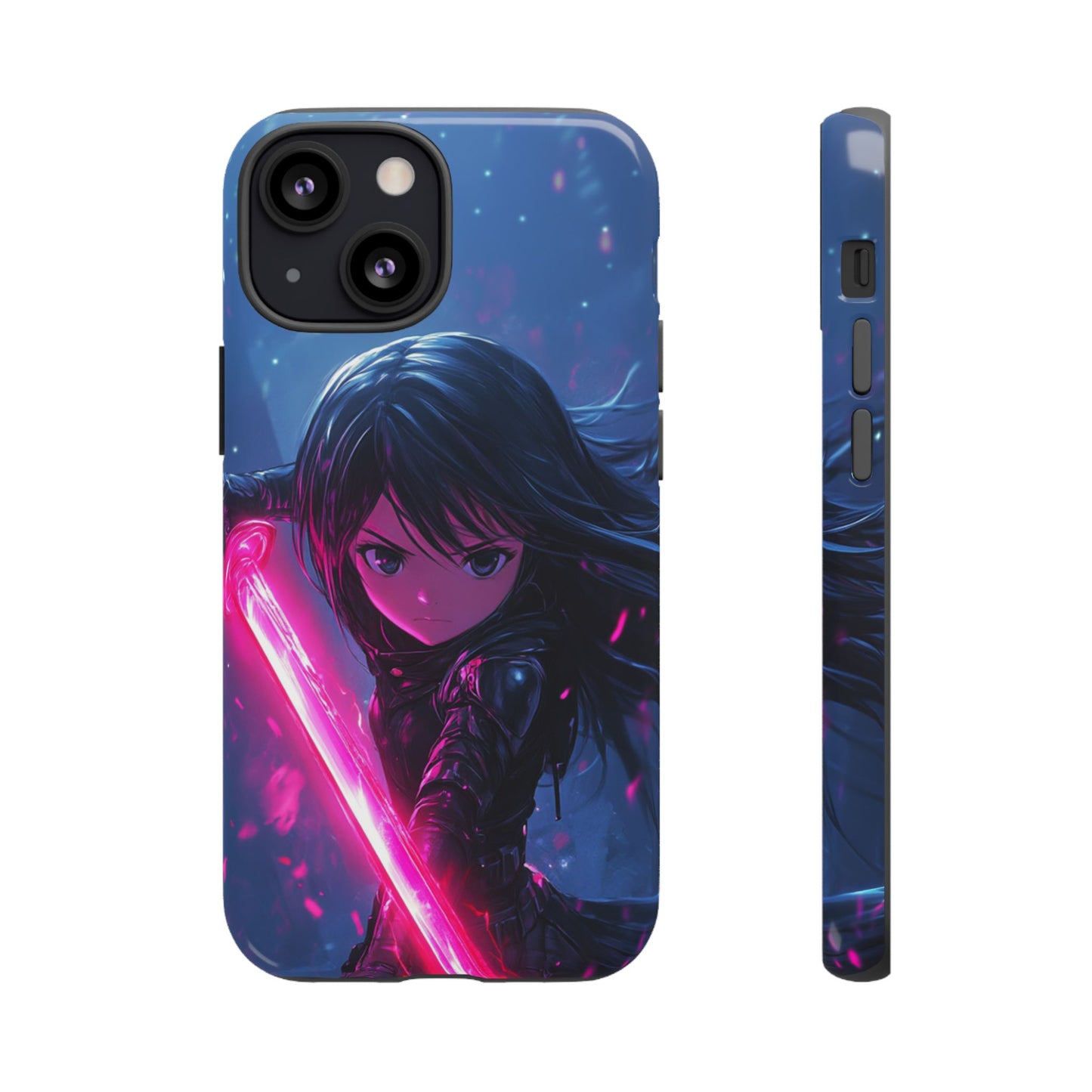 Neon Blade Warrior – Tough iPhone Case