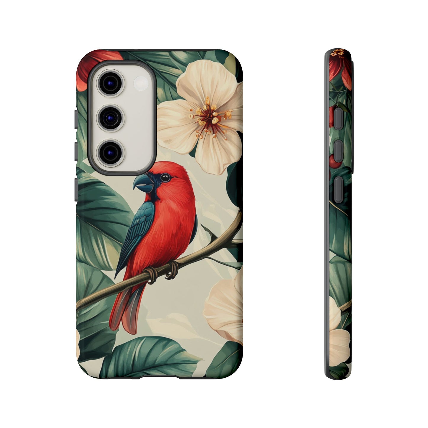 Tropical Bird and Hibiscus Phone Case – iPhone, Google Pixel, Samsung Galaxy