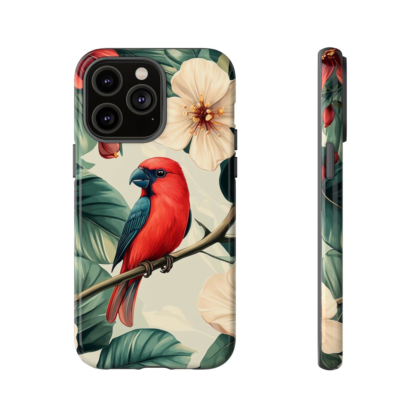 Tropical Bird and Hibiscus Phone Case – iPhone, Google Pixel, Samsung Galaxy