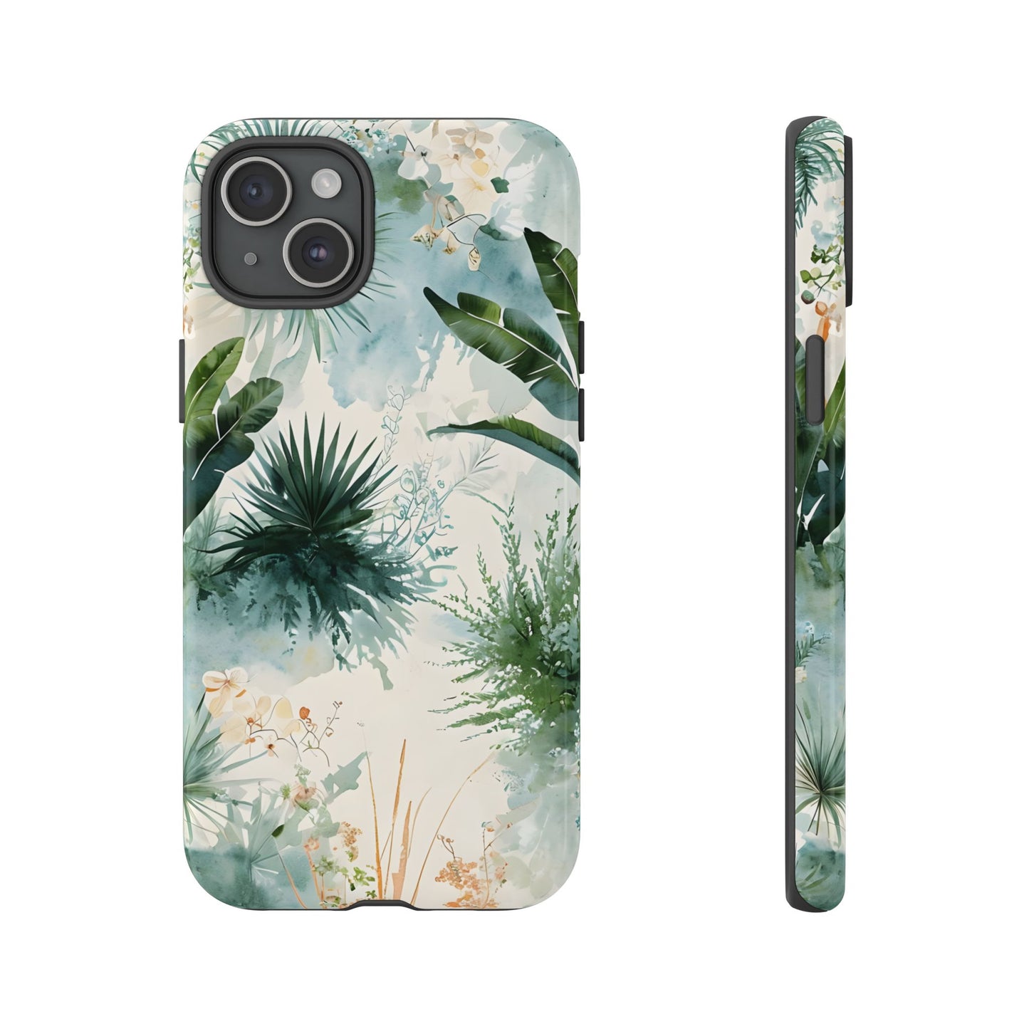 Tropical Botanical Watercolor - Tough iPhone Case