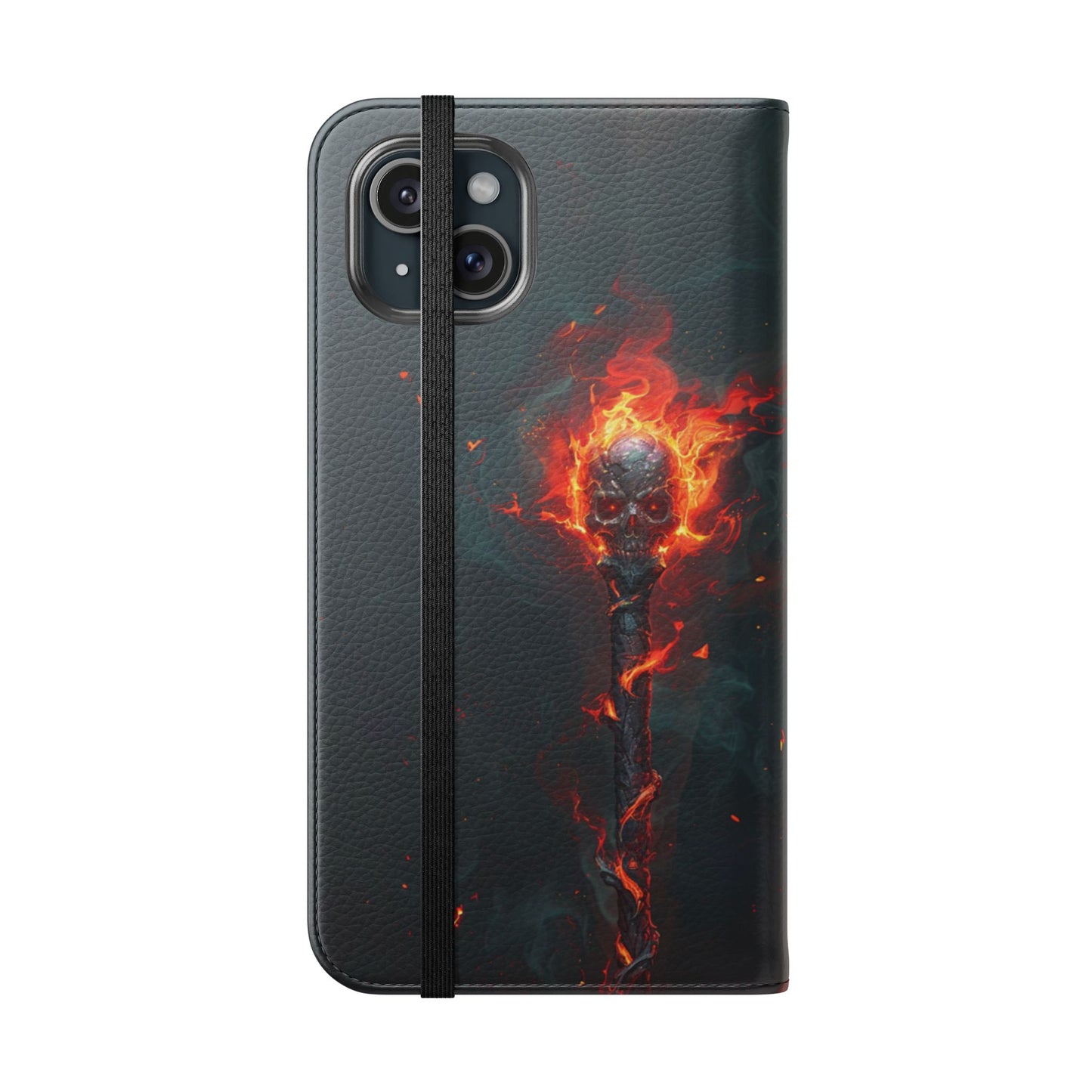 Inferno Skull Staff - Wallet Flip Case