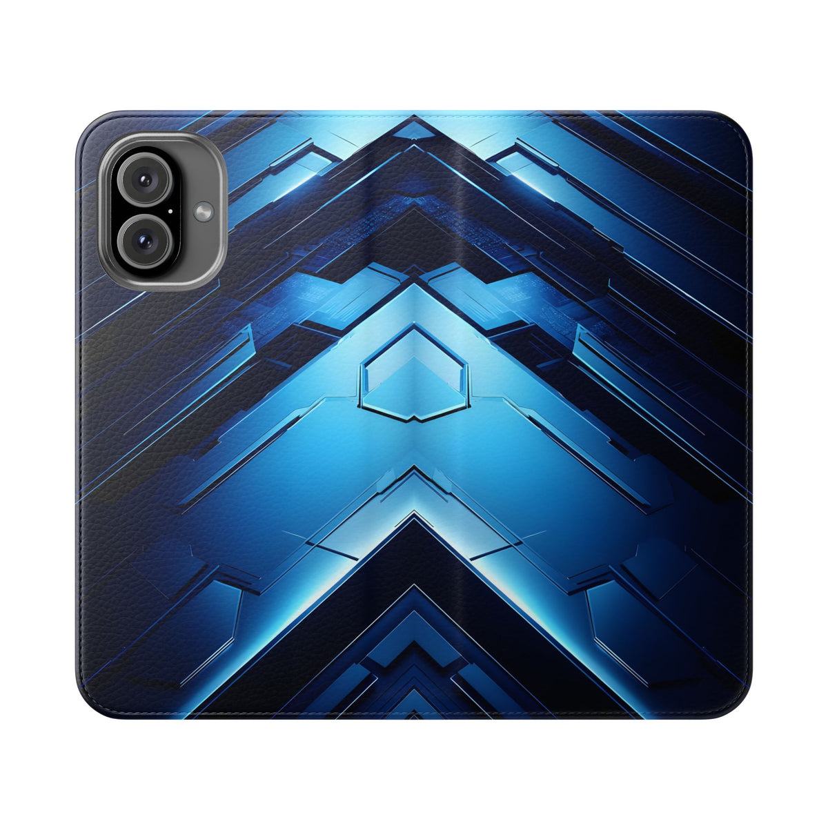 Blue Tech Matrix - Wallet Flip Case