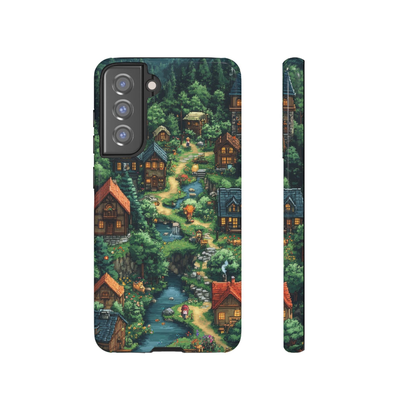 Enchanted Village: Pixel Paradise Phone Case - iPhone, Google Pixel, Samsung Galaxy