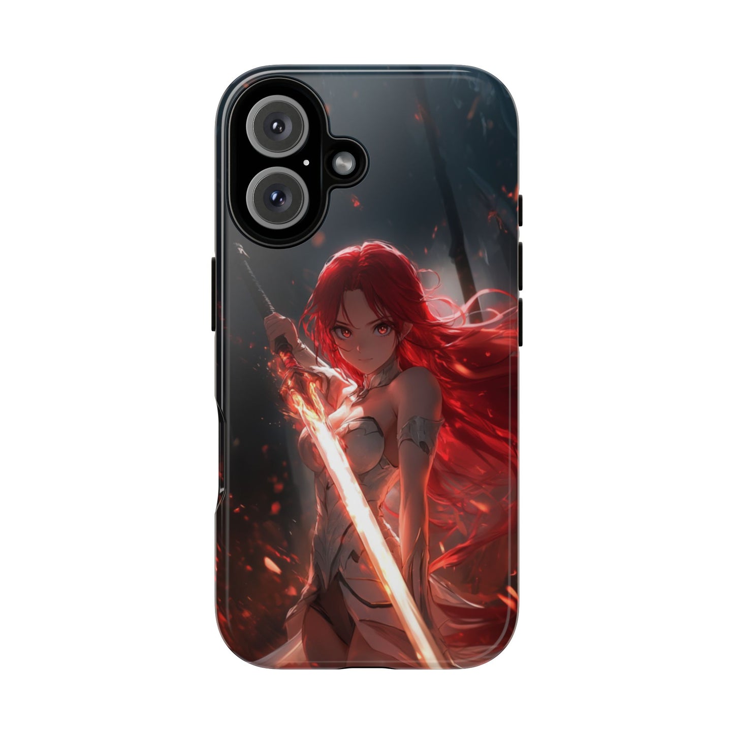 Crimson Ember Warrior – Tough iPhone Case