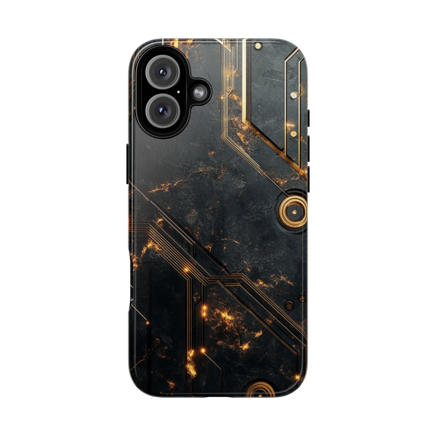 Obsidian Ember Circuit – Tough iPhone Case