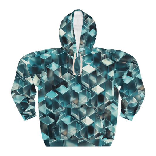 3D Cube Illusion All-Over Print Hoodie