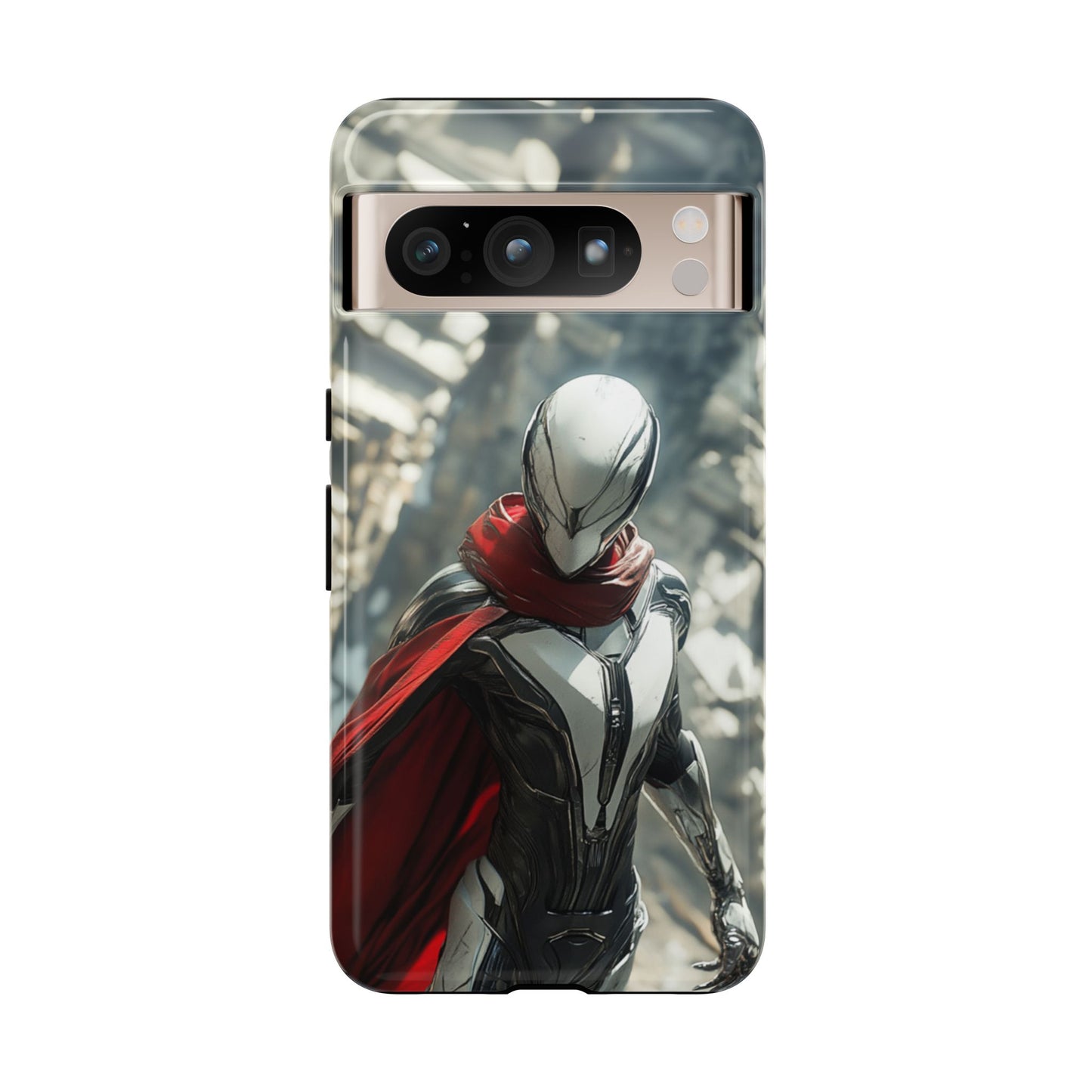 Crimson Sentinel Phone Case – iPhone, Google Pixel, Samsung Galaxy