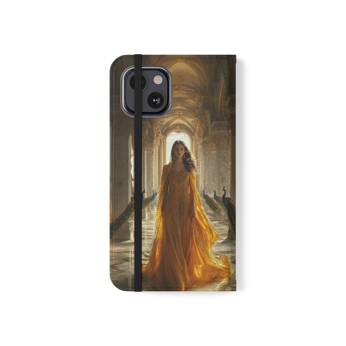 Hera Golden Palace Peacock Goddess - Wallet Flip Case
