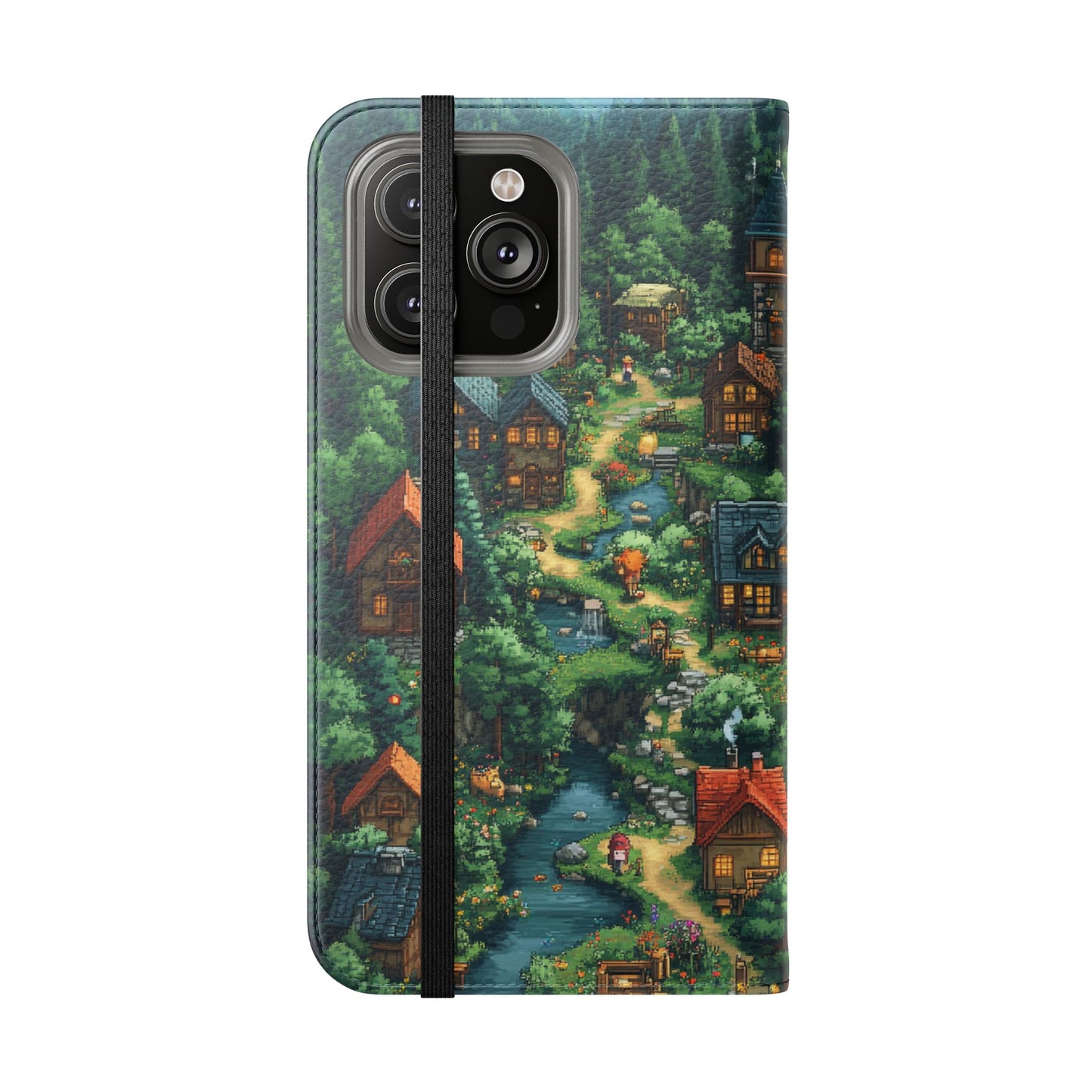 Pixel Forest Hamlet - Wallet Flip Case