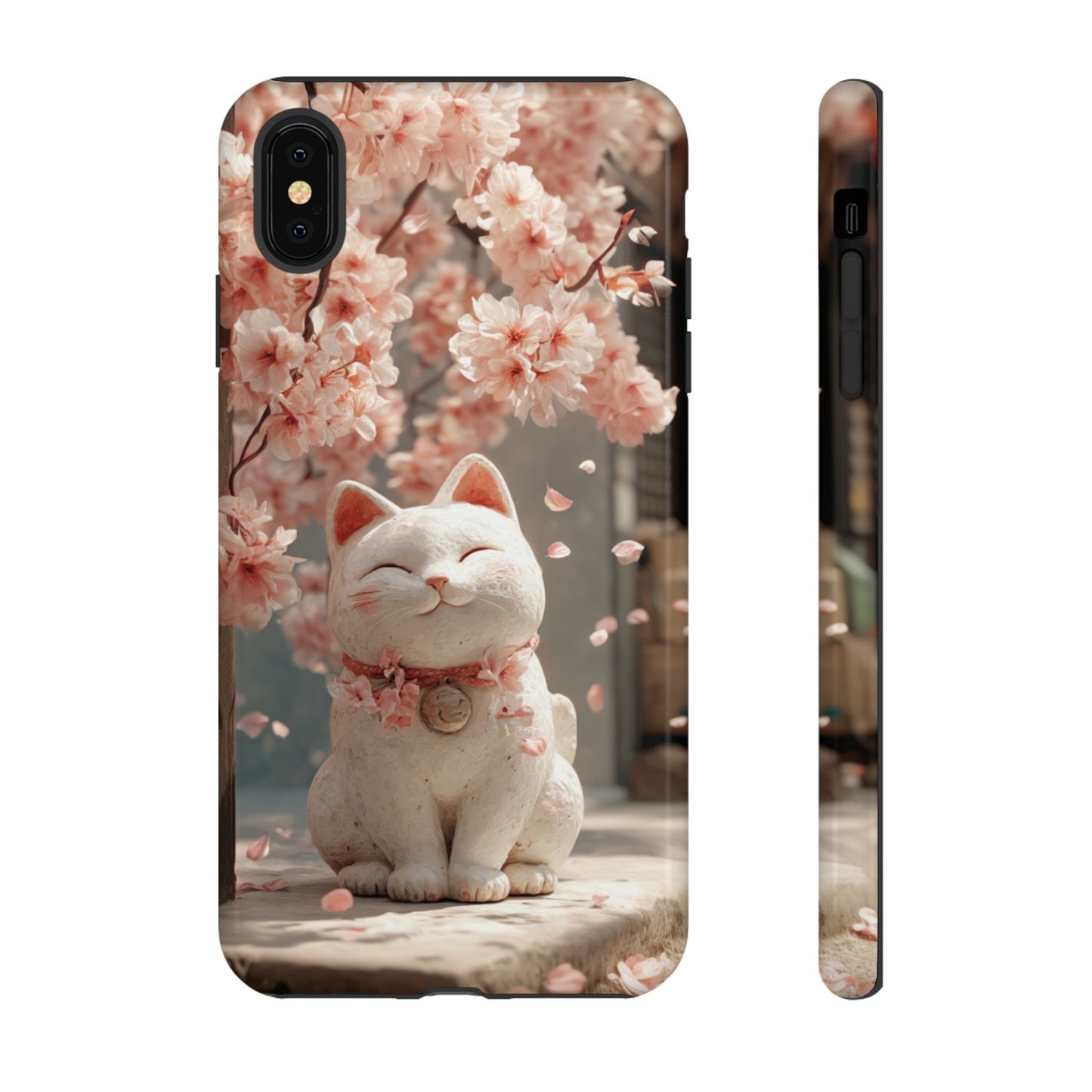 Sakura Lucky Cat - Tough iPhone Case