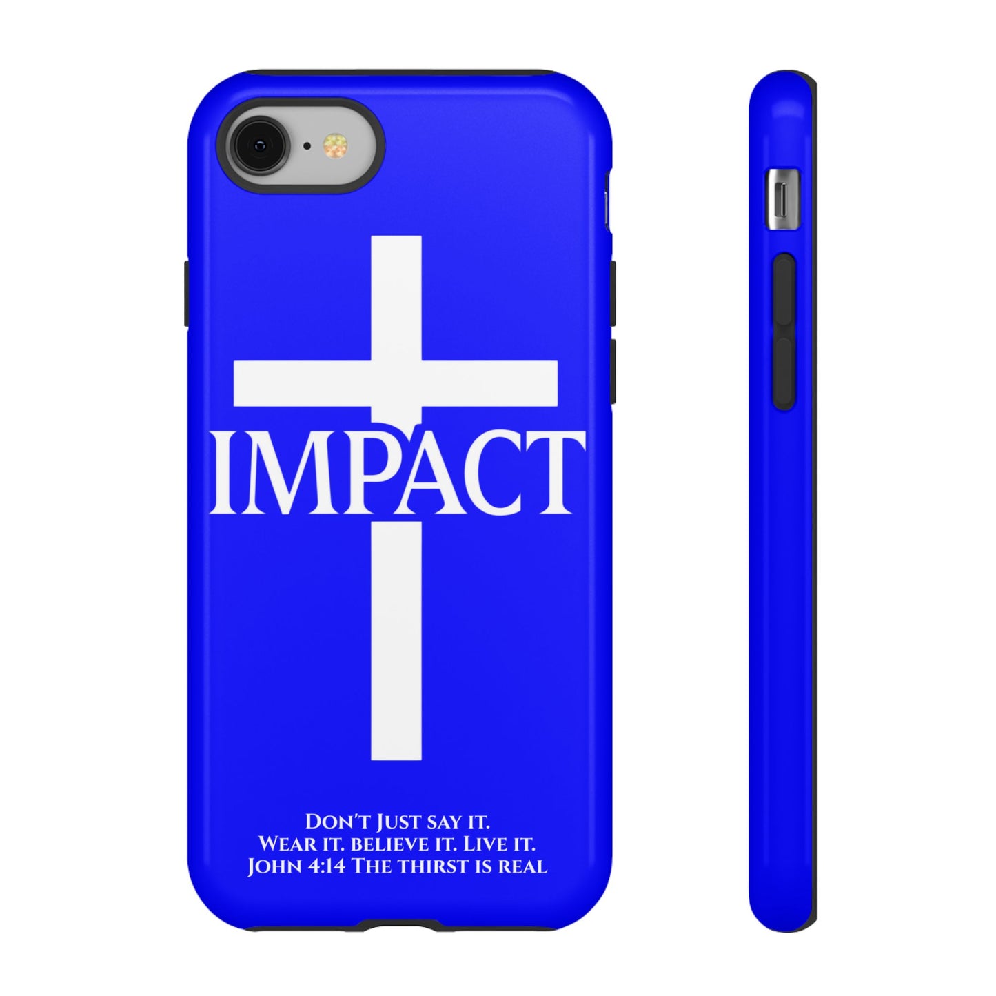 Impact Blue - Tough iPhone Case