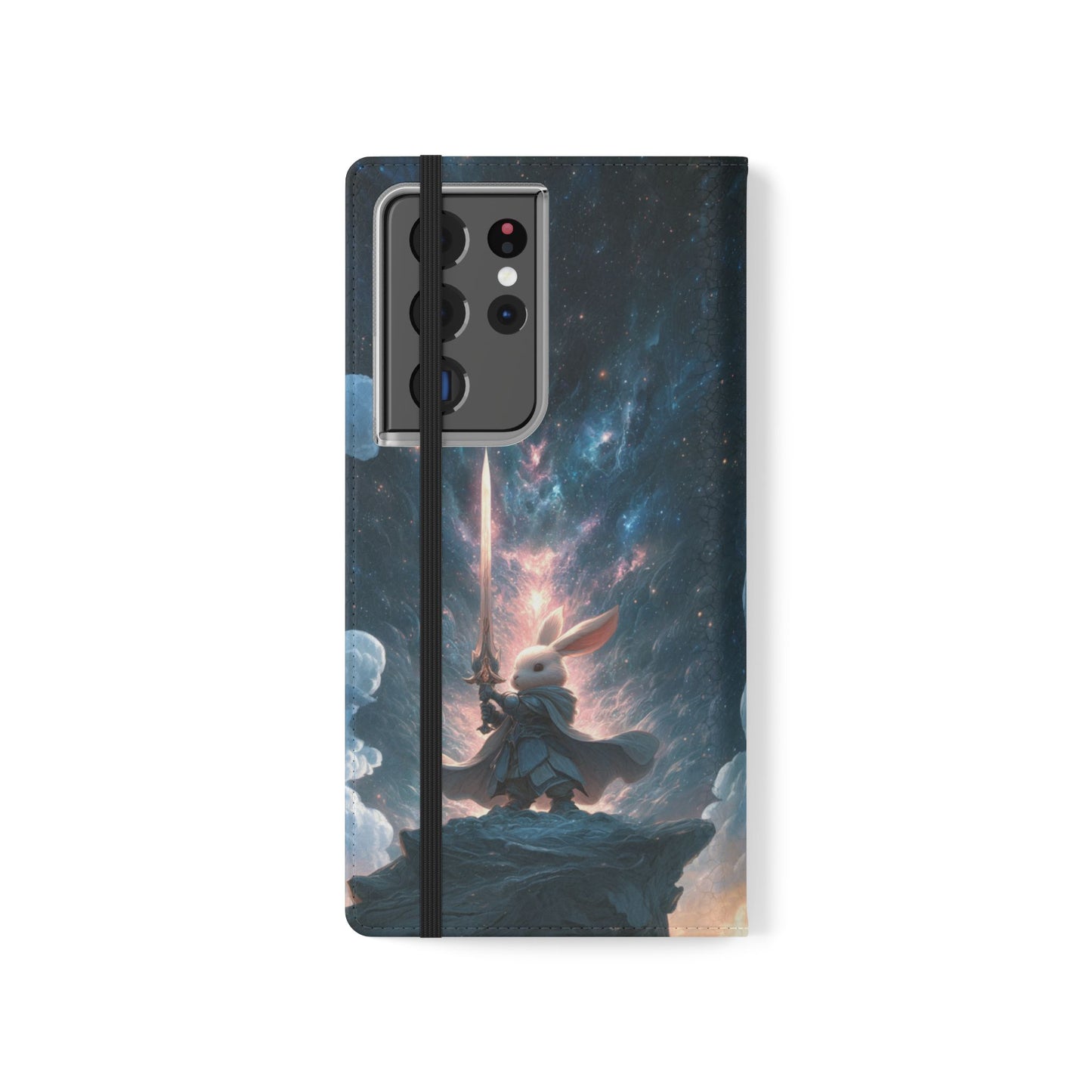 Cosmic Warrior Rabbit - Wallet Flip Case