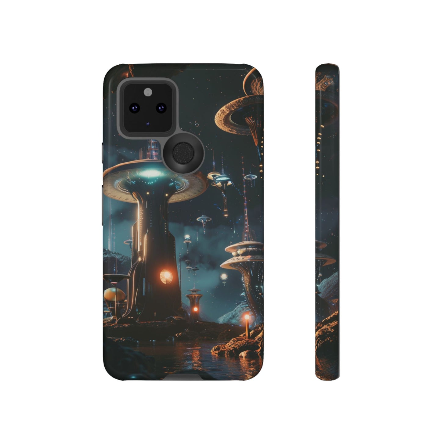 Futuristic Alien City - iPhone, Google Pixel, Samsung Galaxy