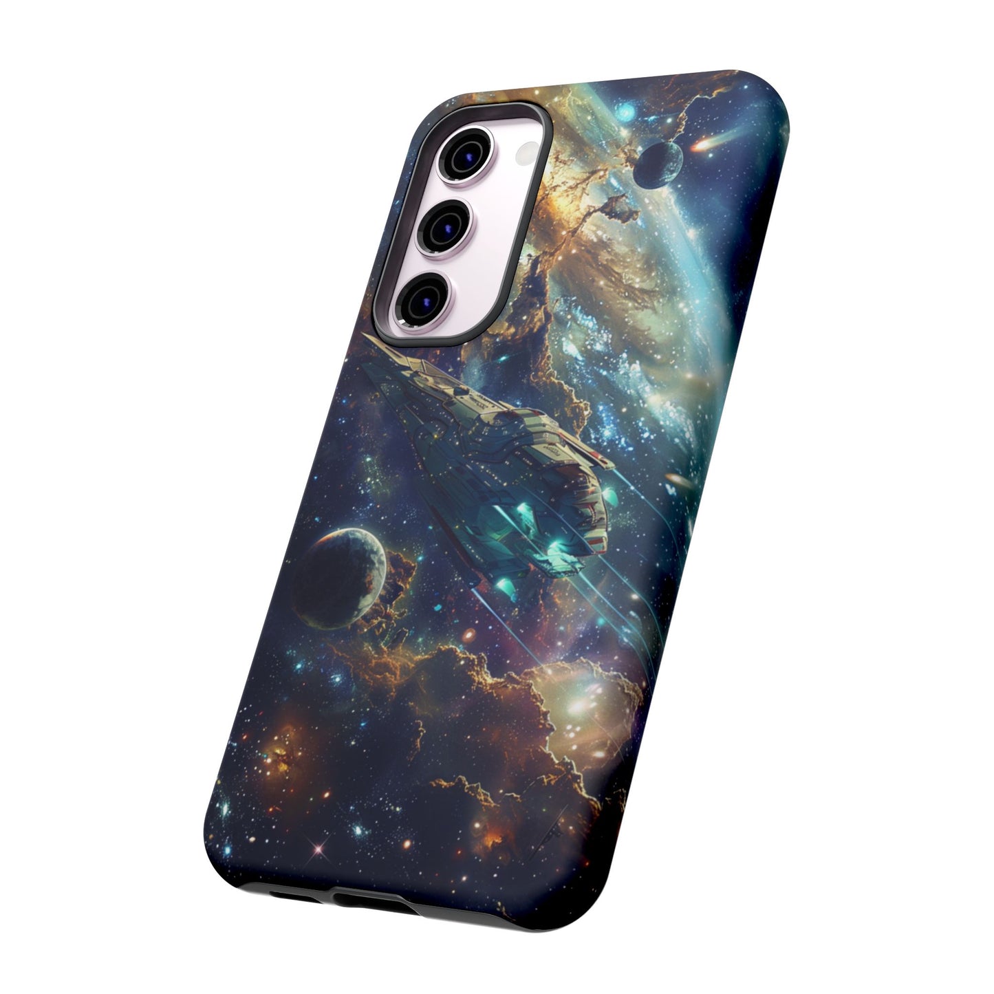 Galactic Voyage: Futuristic Spaceship - iPhone, Google Pixel, Samsung Galaxy