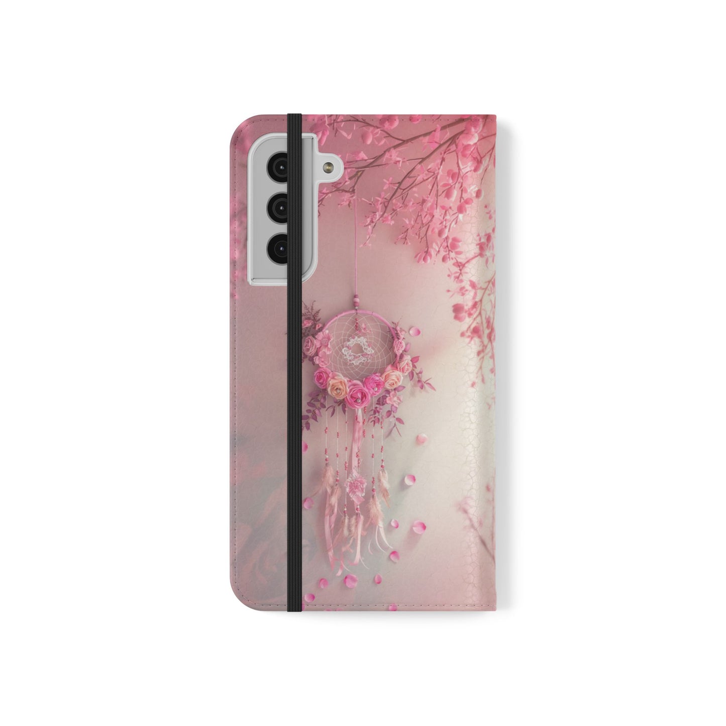 Pink Rose Dreamcatcher - Wallet Flip Case