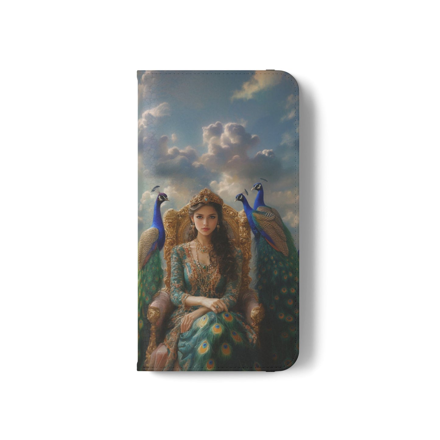 Hera Peacock Empress Golden Throne - Wallet Flip Case