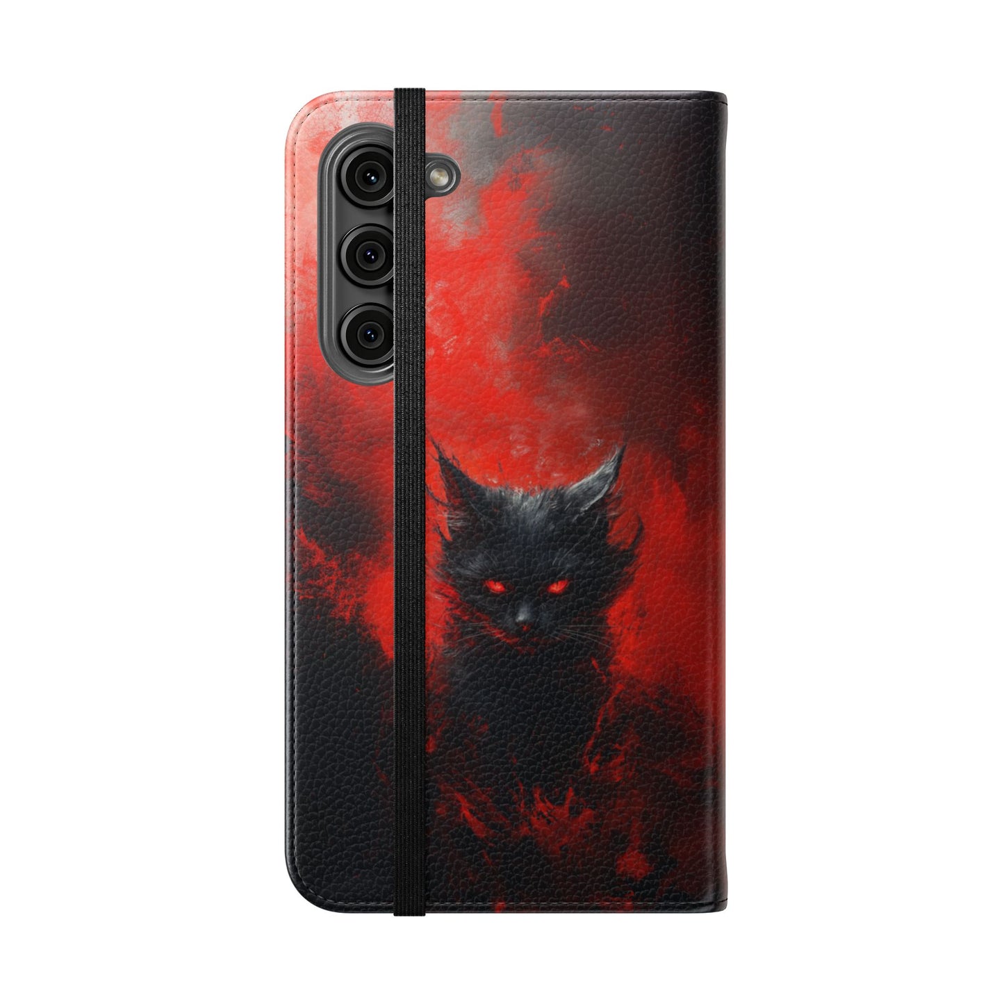 Fire Demon Black Cat - Wallet Flip Case