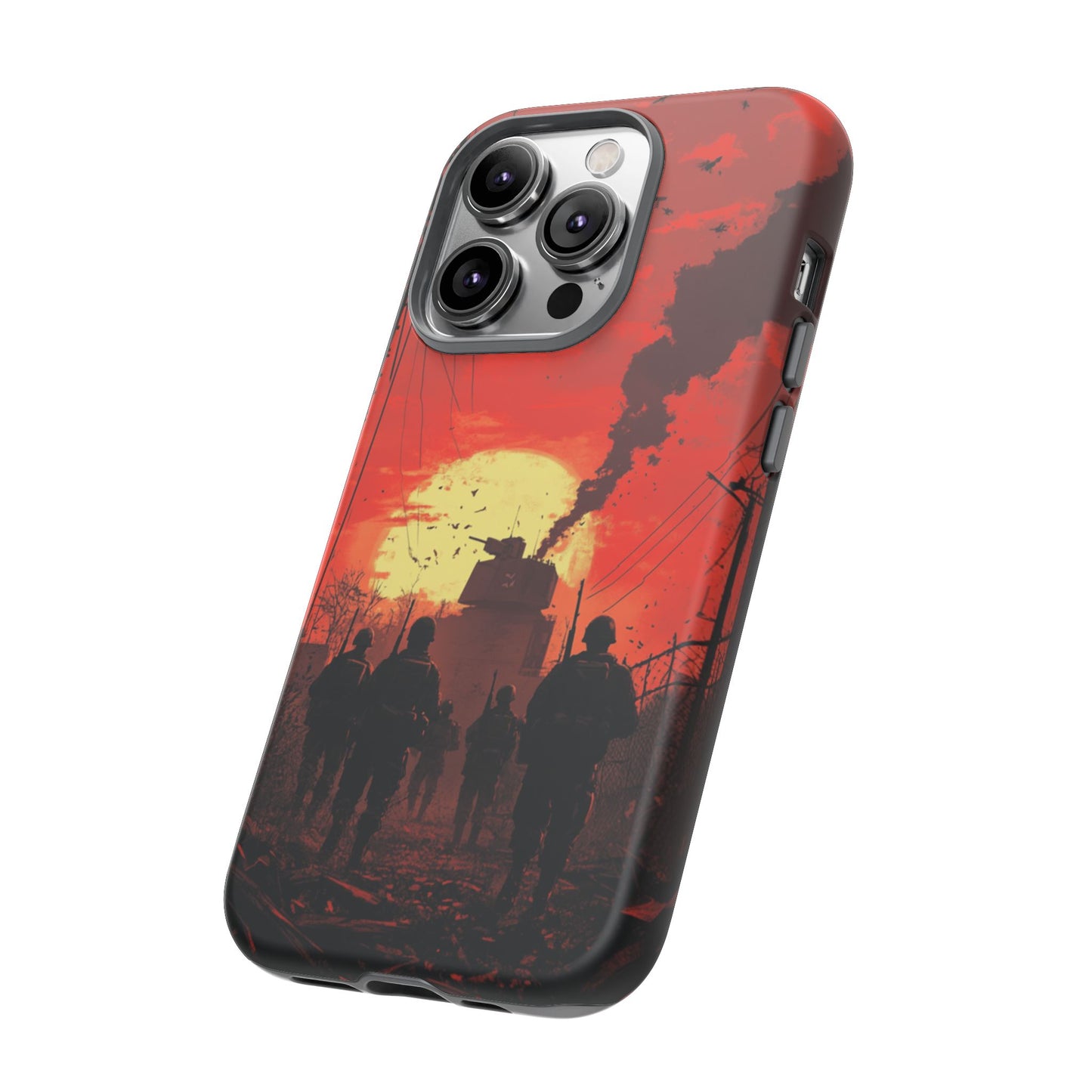 Dystopian Sunset Soldier Phone Case - iPhone, Google Pixel, Samsung Galaxy