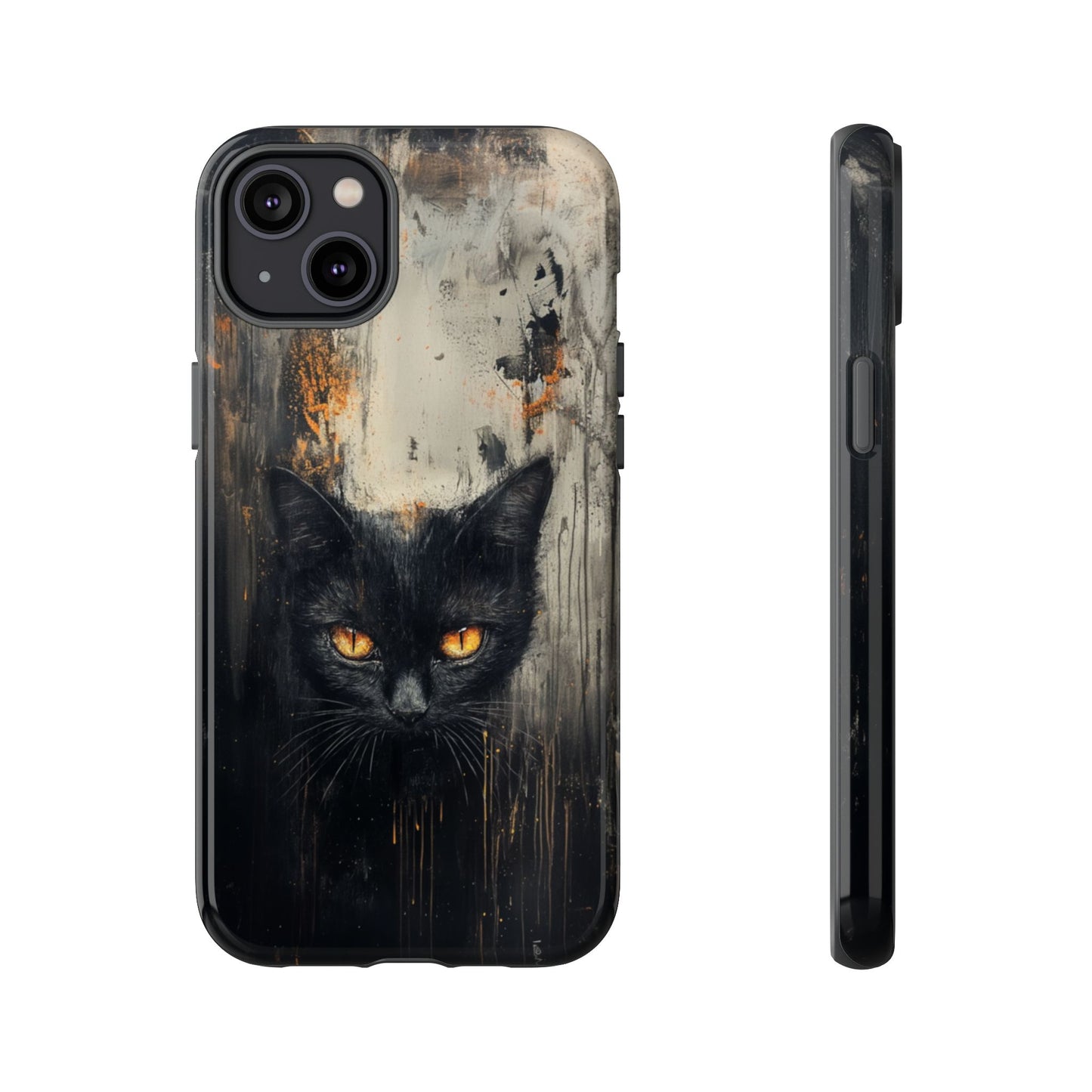 Black Cat Shadow Gaze - Tough iPhone Case