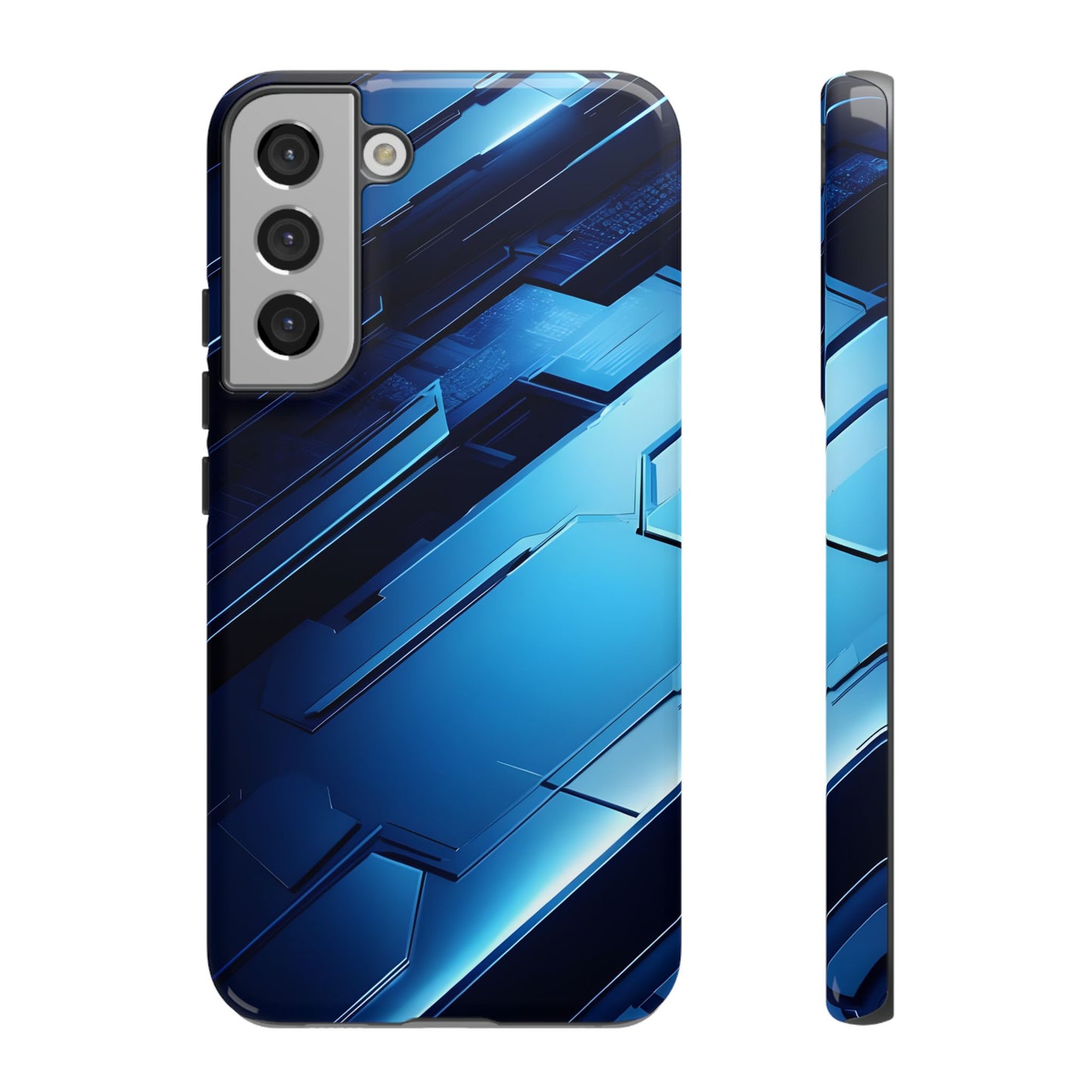 Blue Tech Matrix - Tough Samsung Galaxy Case