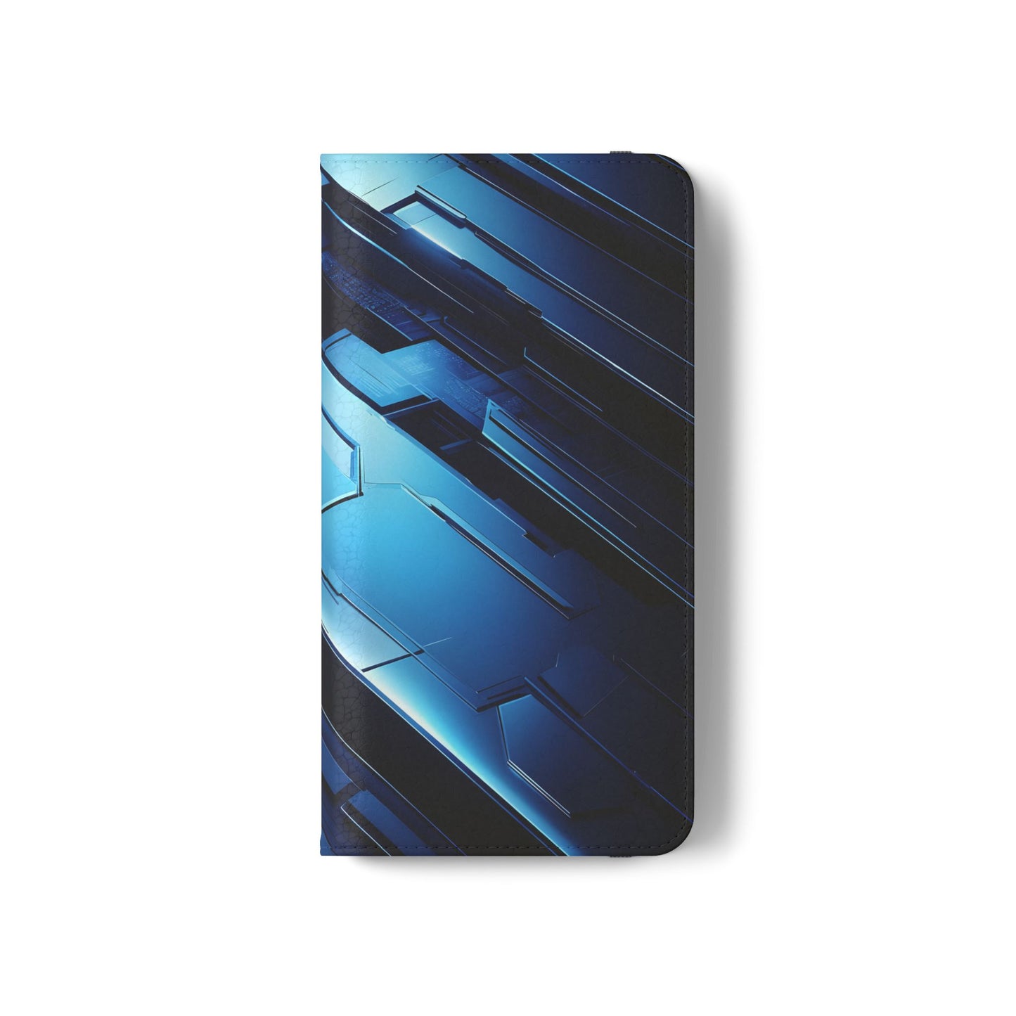 Blue Tech Matrix - Wallet Flip Case
