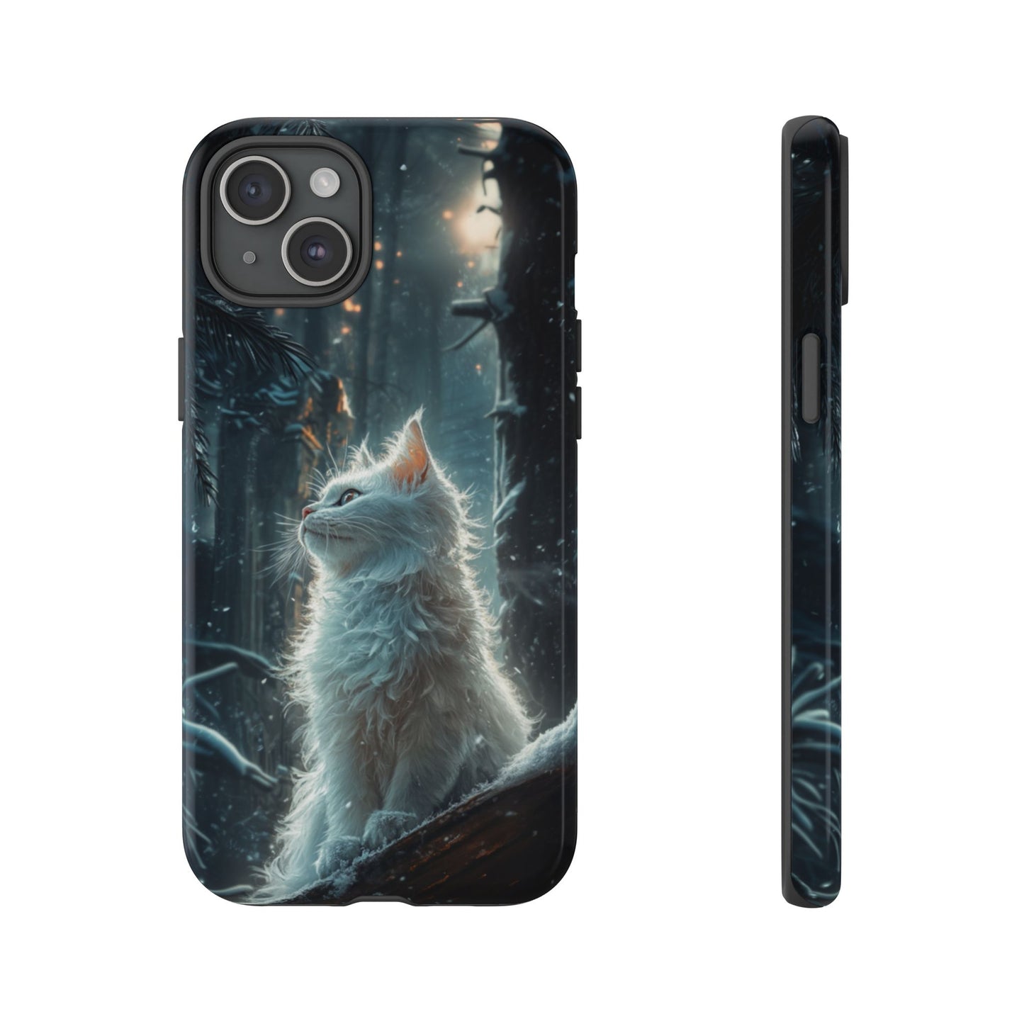 Winter Enchantment White Cat Phone Case - iPhone, Google Pixel, Samsung Galaxy