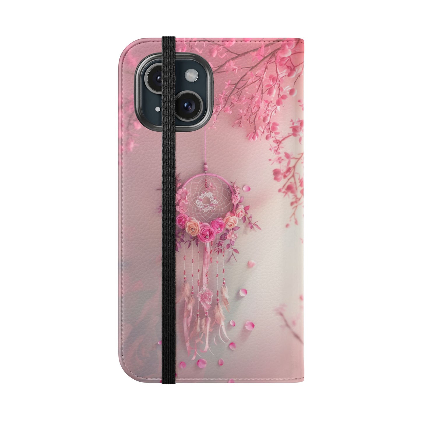 Pink Rose Dreamcatcher - Wallet Flip Case