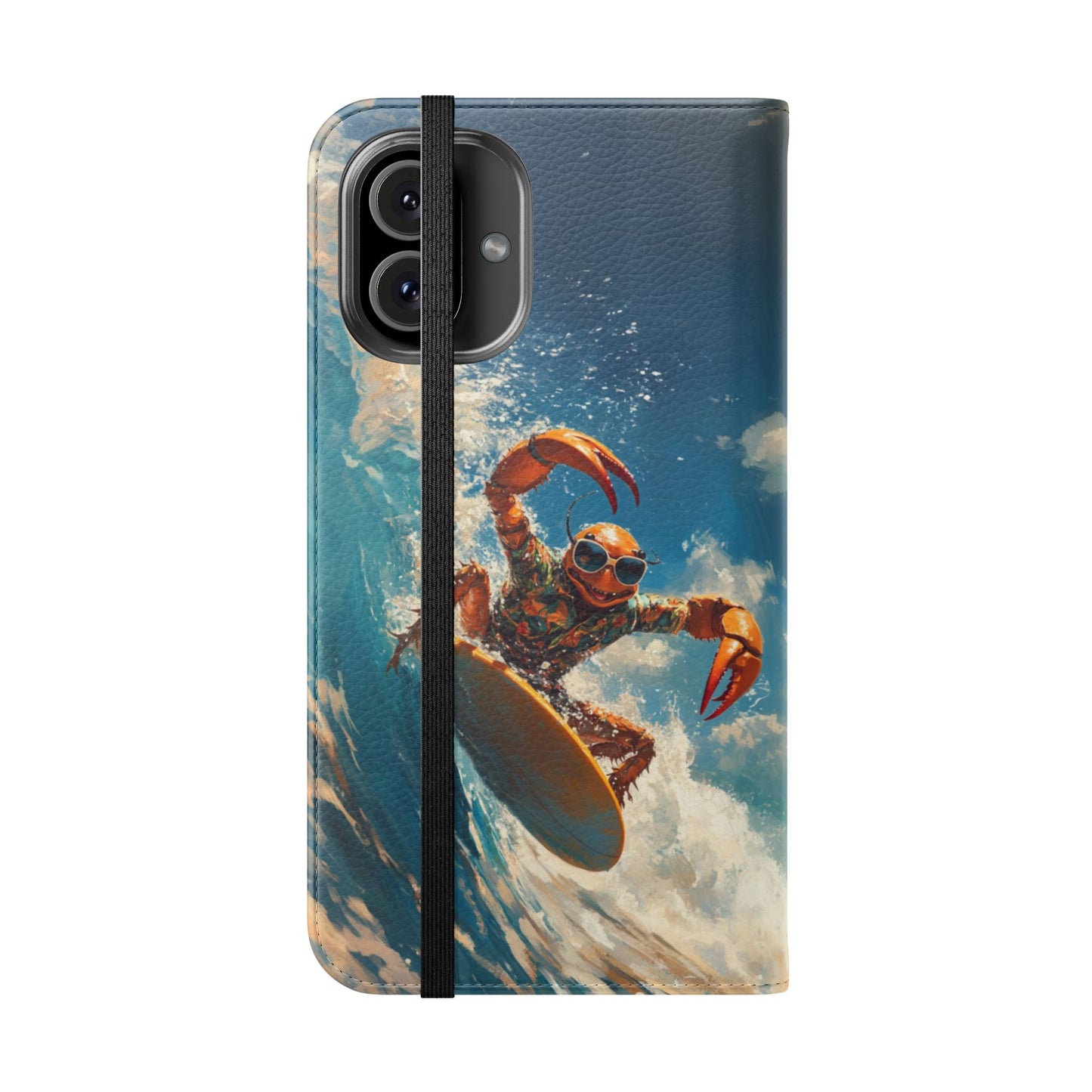 Surfing Crab - Wallet Flip Case