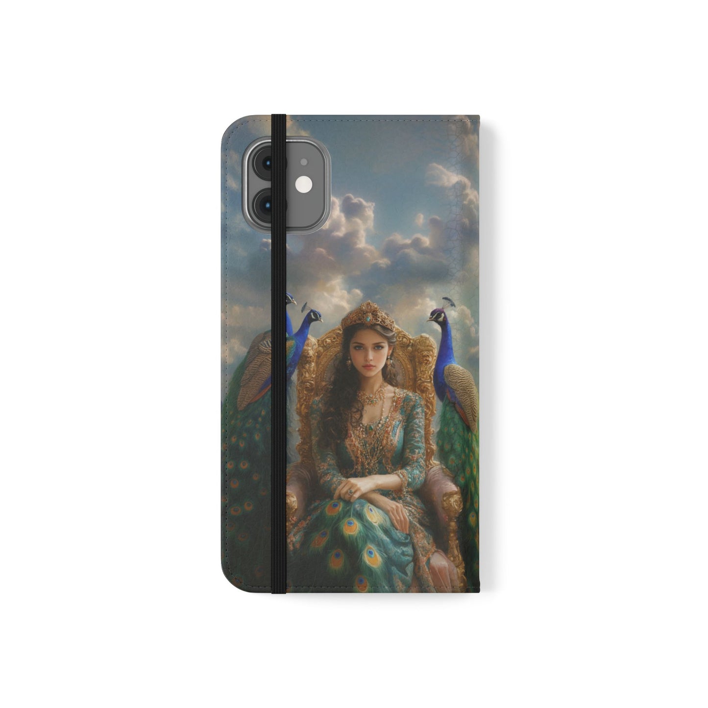 Hera Peacock Empress Golden Throne - Wallet Flip Case