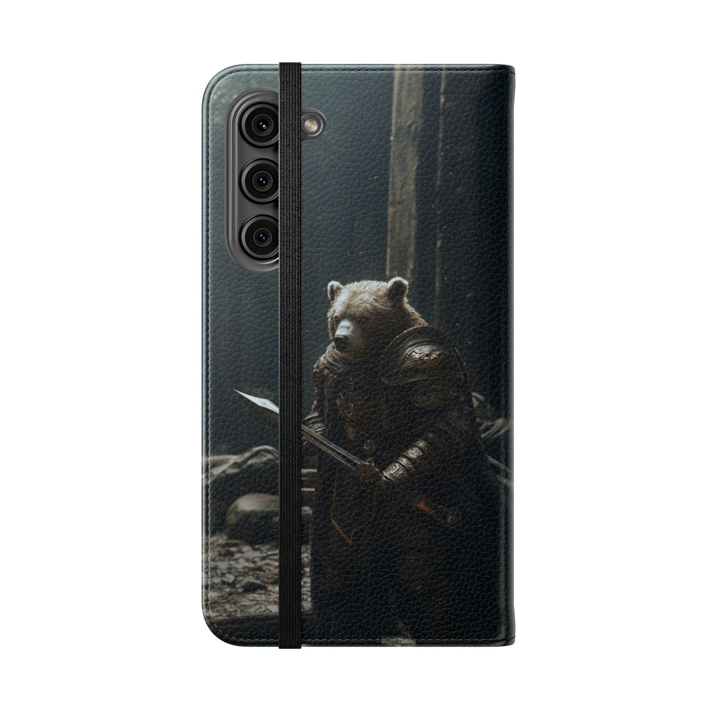 Medieval Bear Warrior Knight - Wallet Flip Case