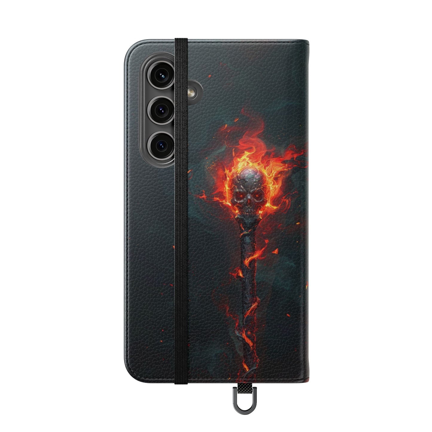 Inferno Skull Staff - Wallet Flip Case