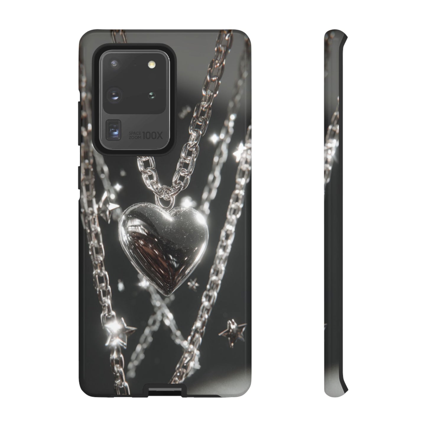 Silver Heart Chains - Tough Samsung Galaxy Case