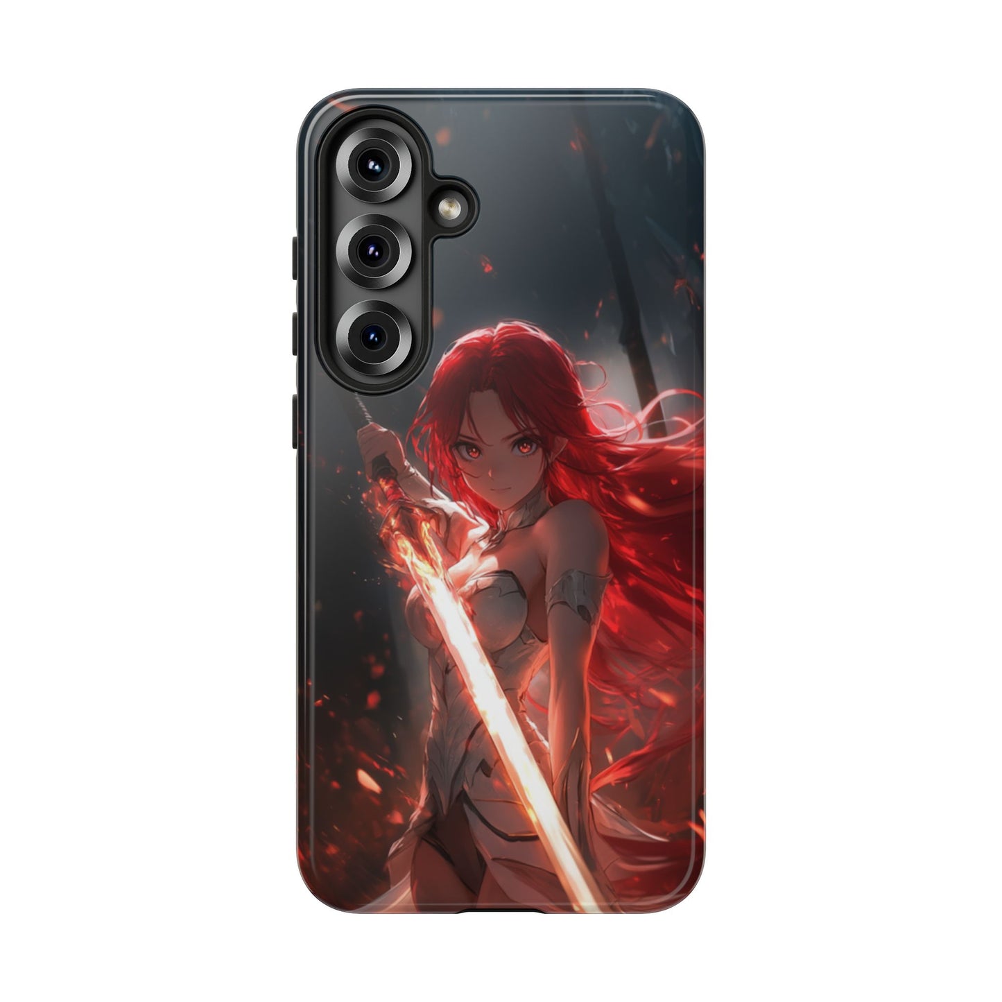 Crimson Ember Warrior – Tough Samsung Galaxy Case
