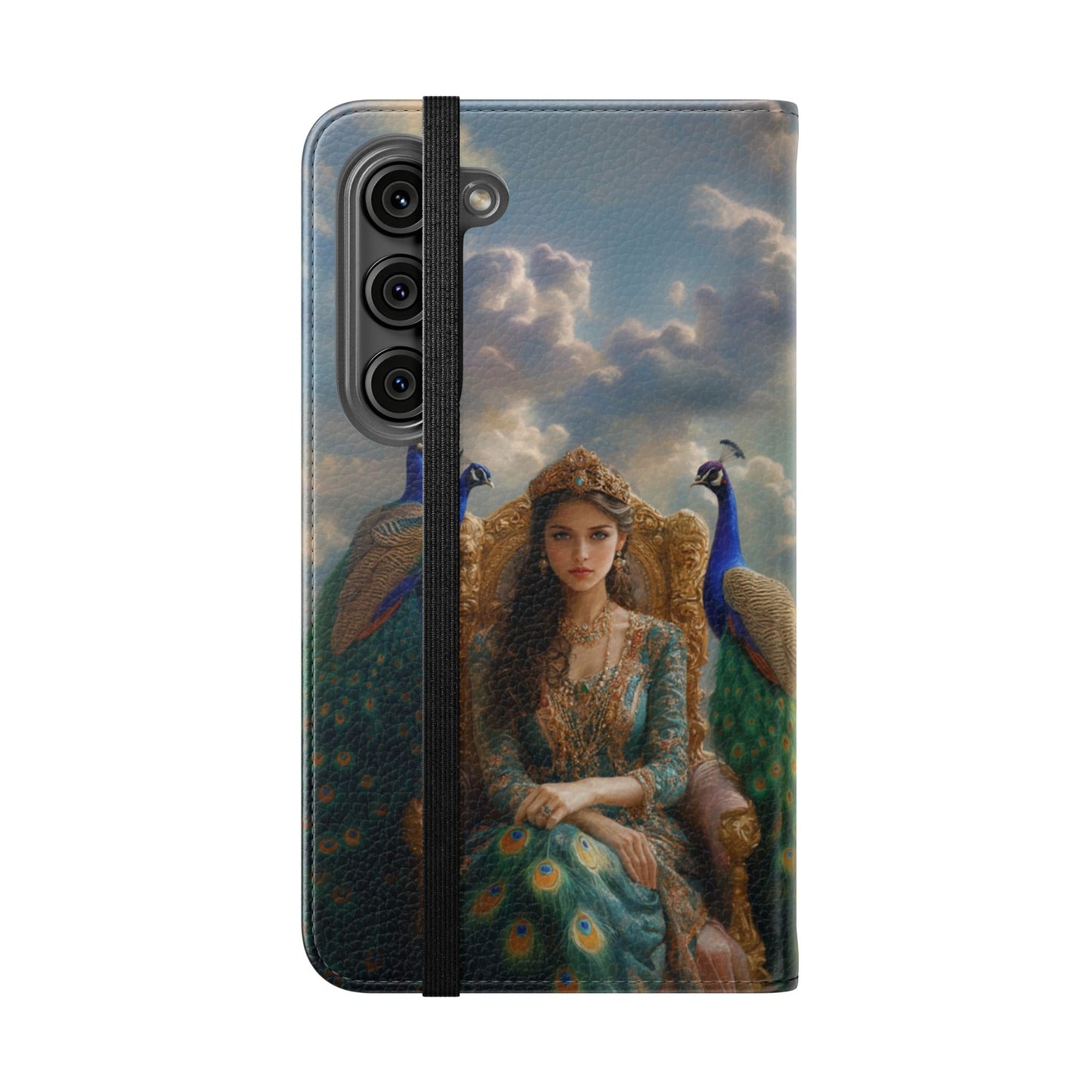 Hera Peacock Empress Golden Throne - Wallet Flip Case