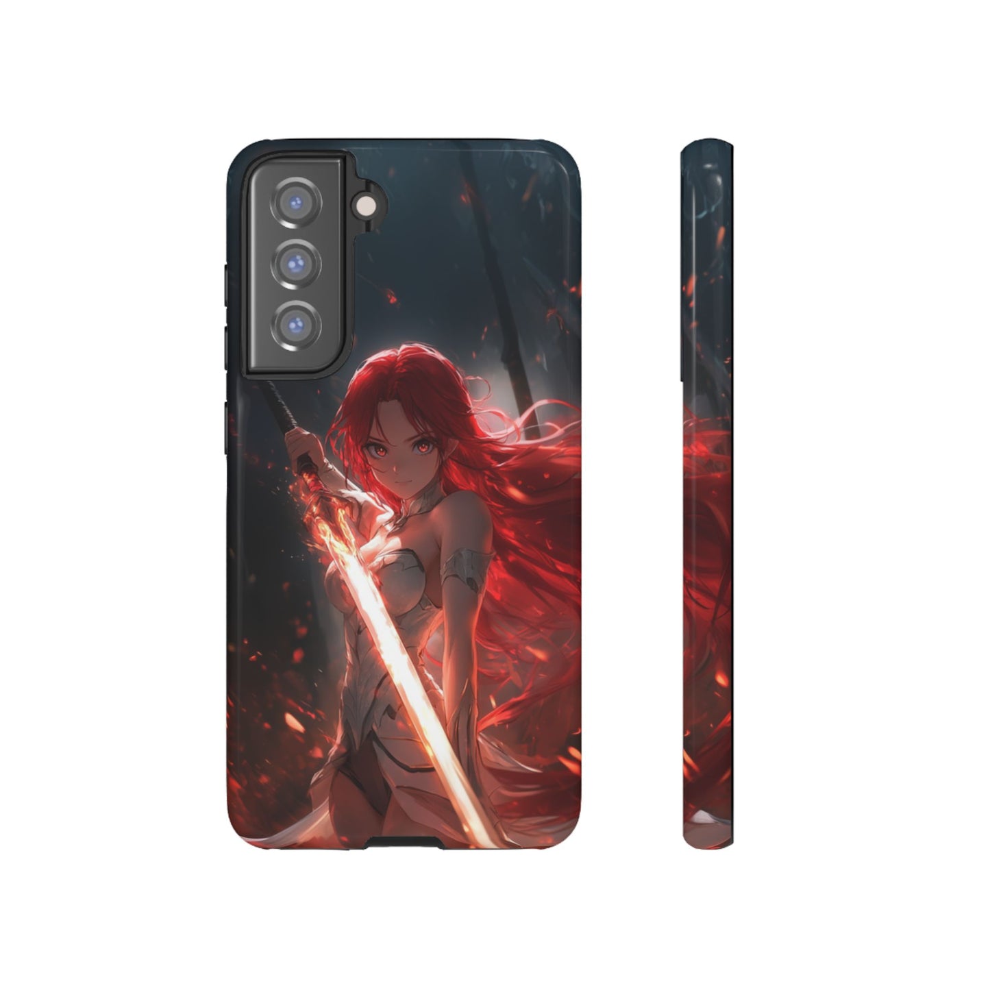 Crimson Ember Warrior – Tough Samsung Galaxy Case