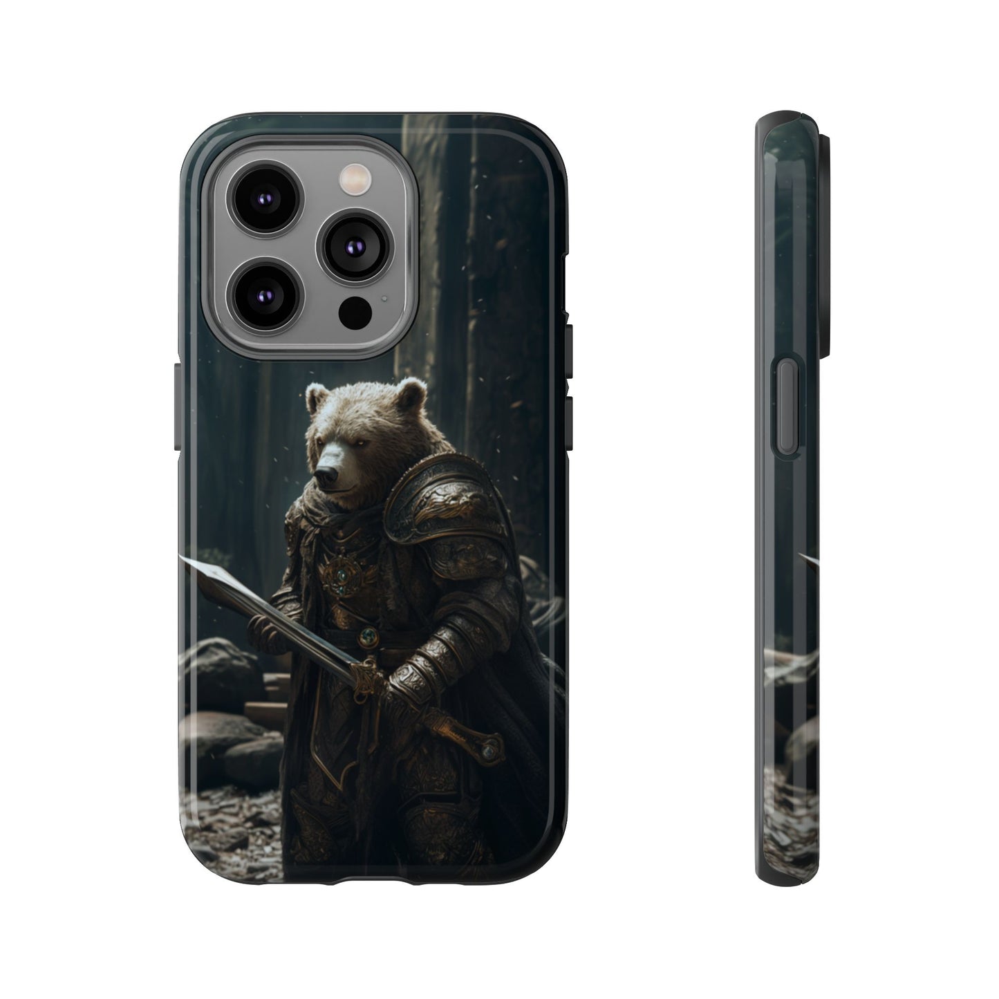 Medieval Bear Warrior Knight - Tough iPhone Case