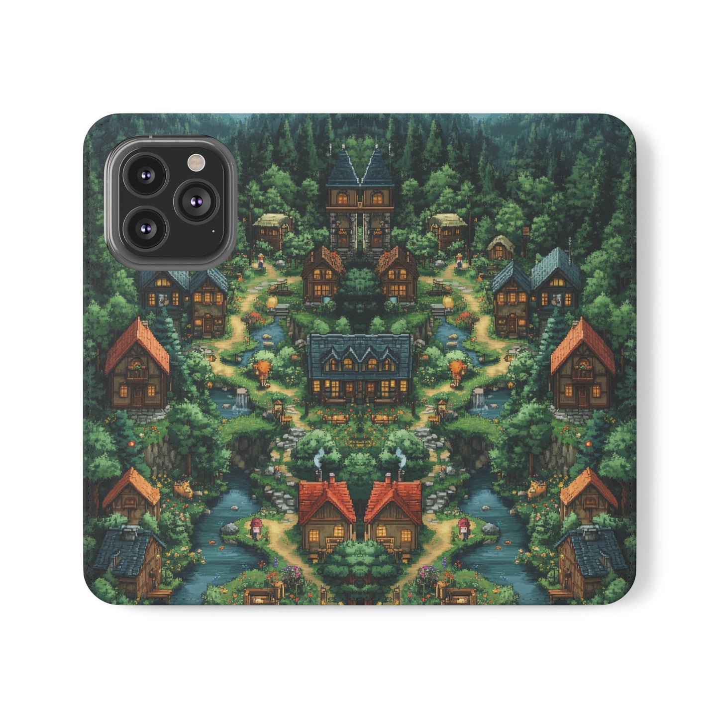 Pixel Forest Hamlet - Wallet Flip Case