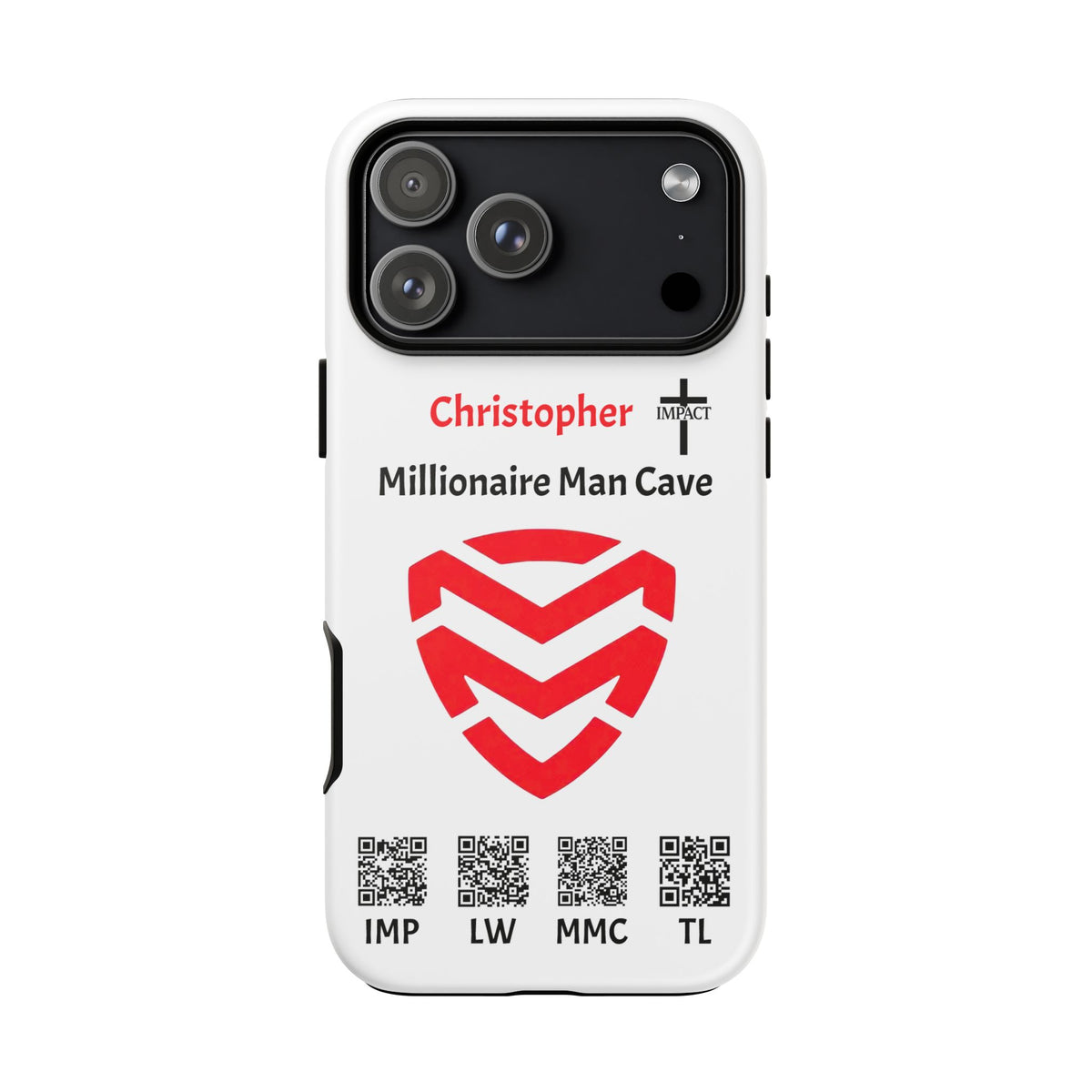 4 QR Codes - Tough Phone Case - Troy - Personalized