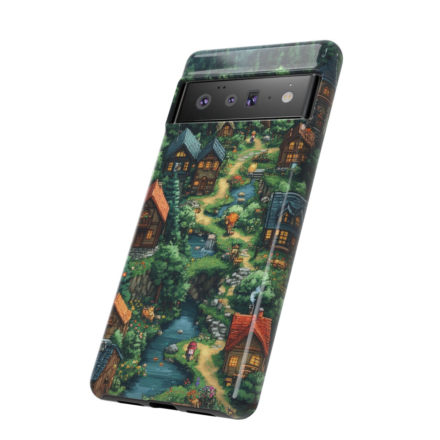 Enchanted Village: Pixel Paradise Phone Case - iPhone, Google Pixel, Samsung Galaxy