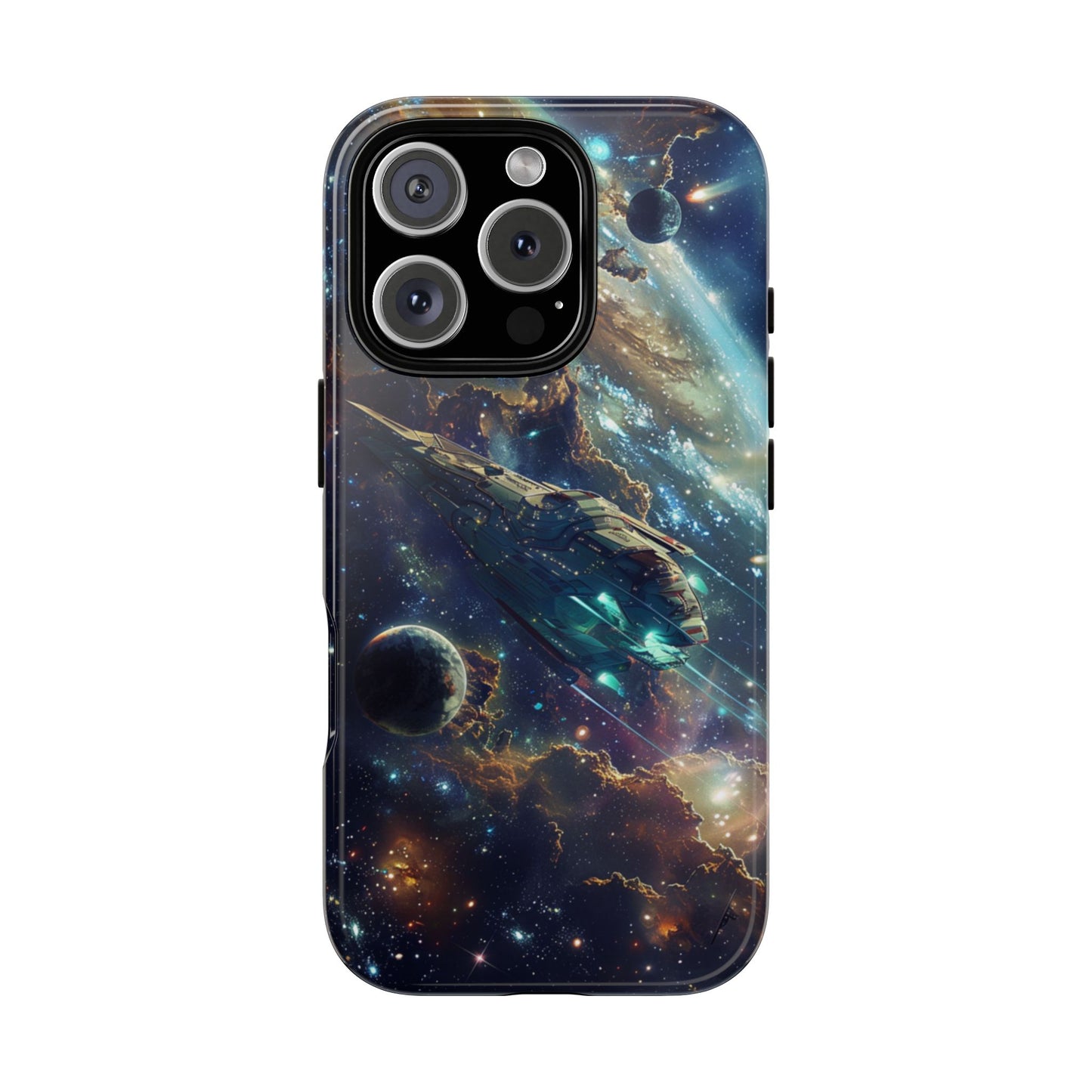 Galactic Voyage: Futuristic Spaceship - iPhone, Google Pixel, Samsung Galaxy