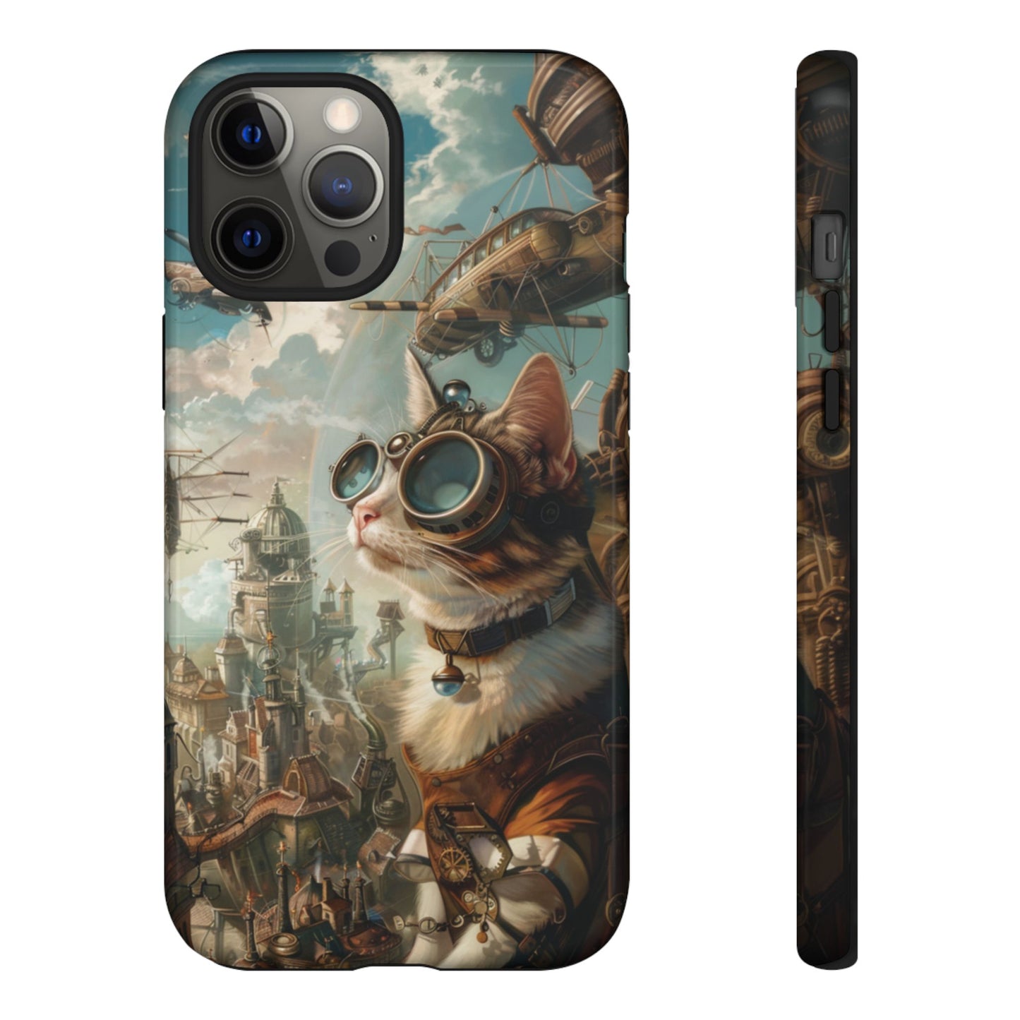 Steampunk Cat Adventurer - iPhone, Google Pixel, Samsung Galaxy