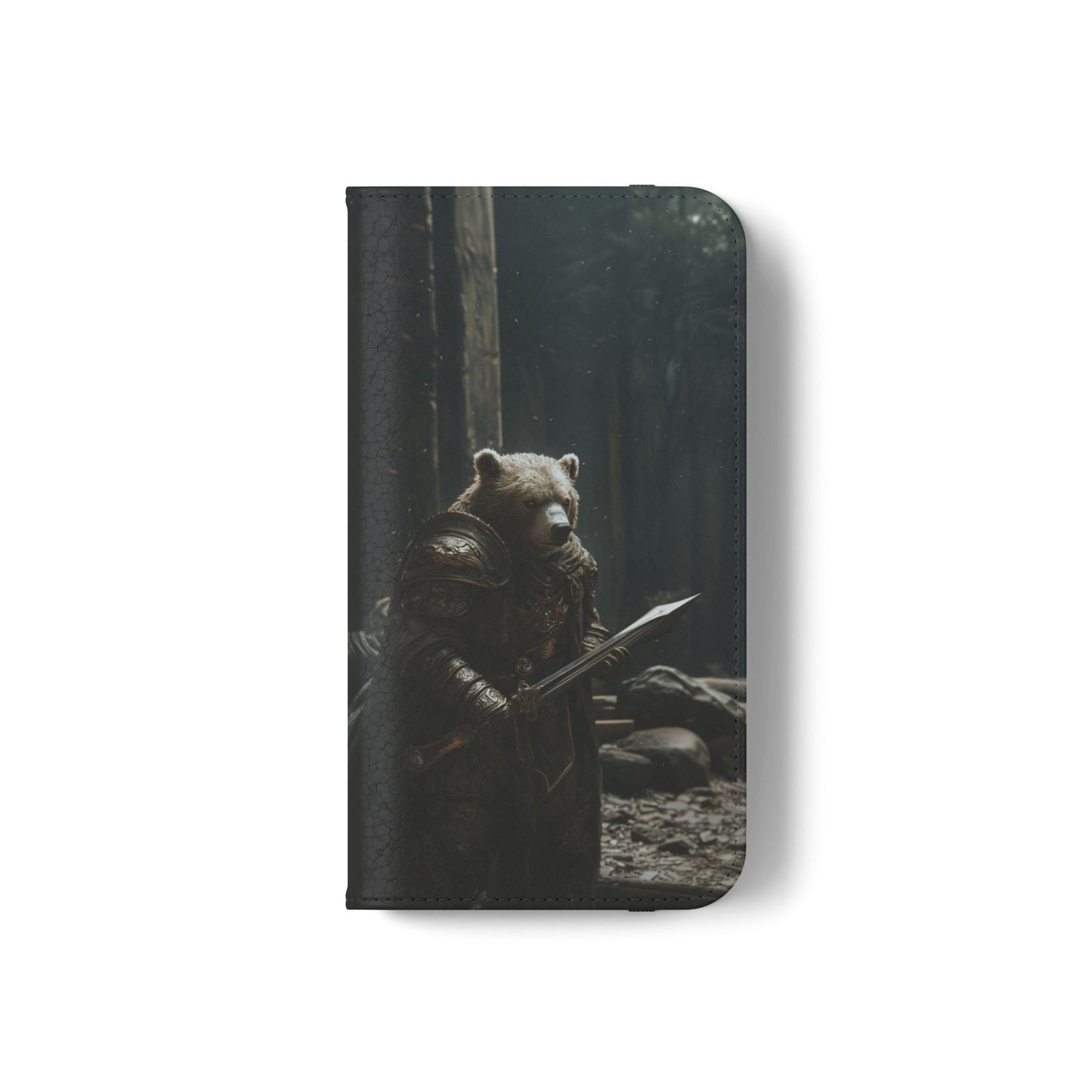 Medieval Bear Warrior Knight - Wallet Flip Case