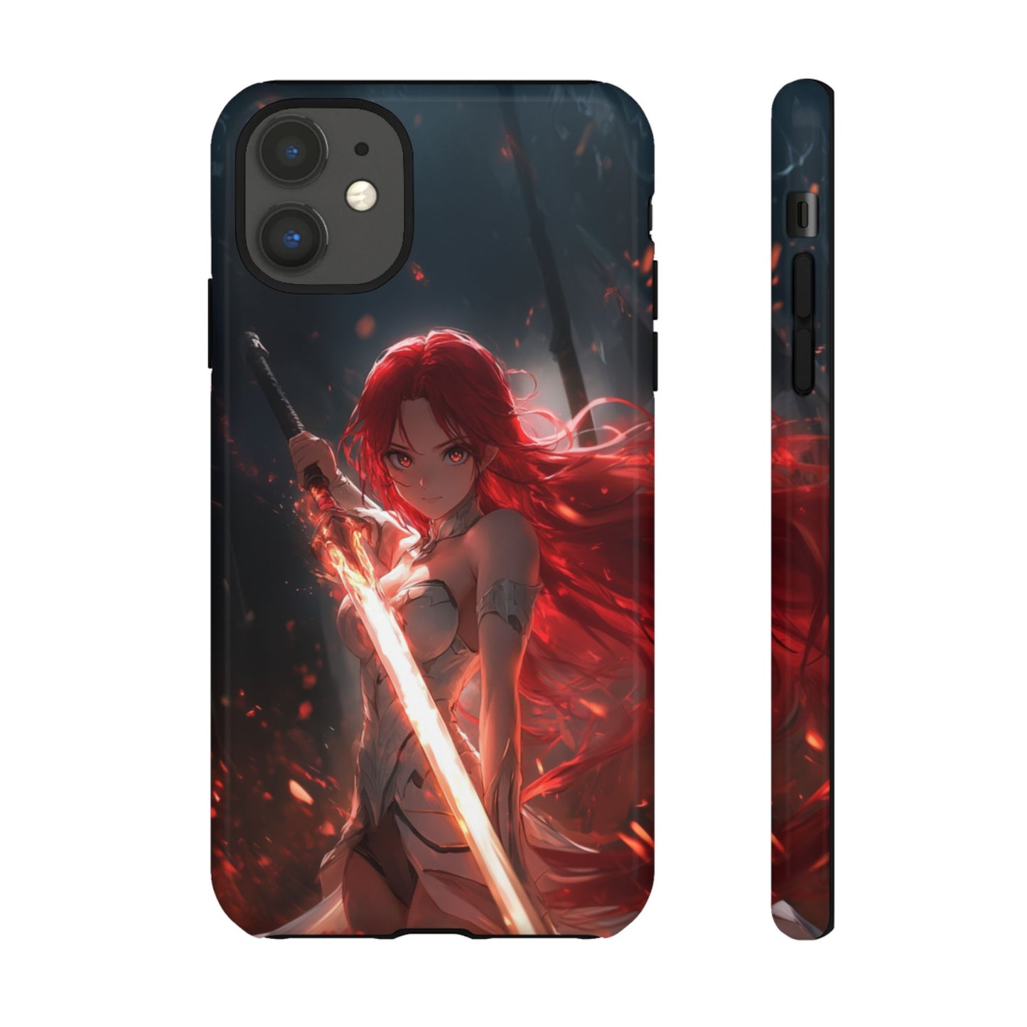 Crimson Ember Warrior – Tough iPhone Case