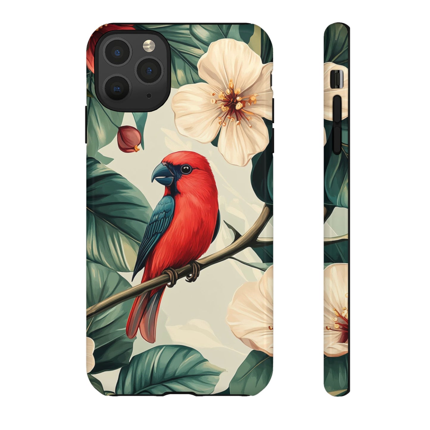 Tropical Bird and Hibiscus Phone Case – iPhone, Google Pixel, Samsung Galaxy