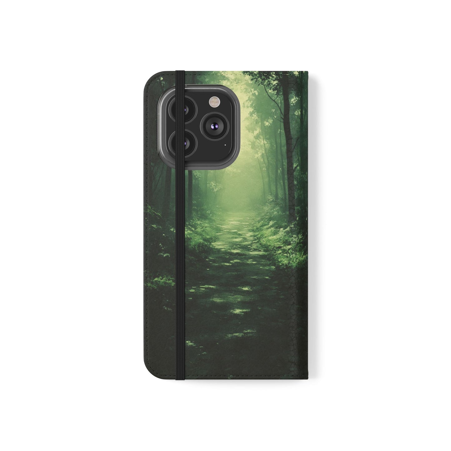 Emerald Mist Forest Path - Wallet Flip Case