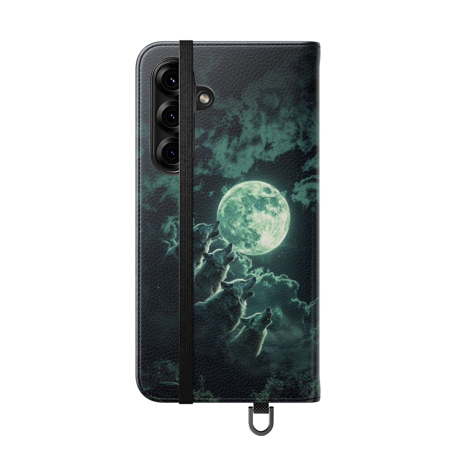 Moonlit Wolf Chorus - Wallet Flip Case