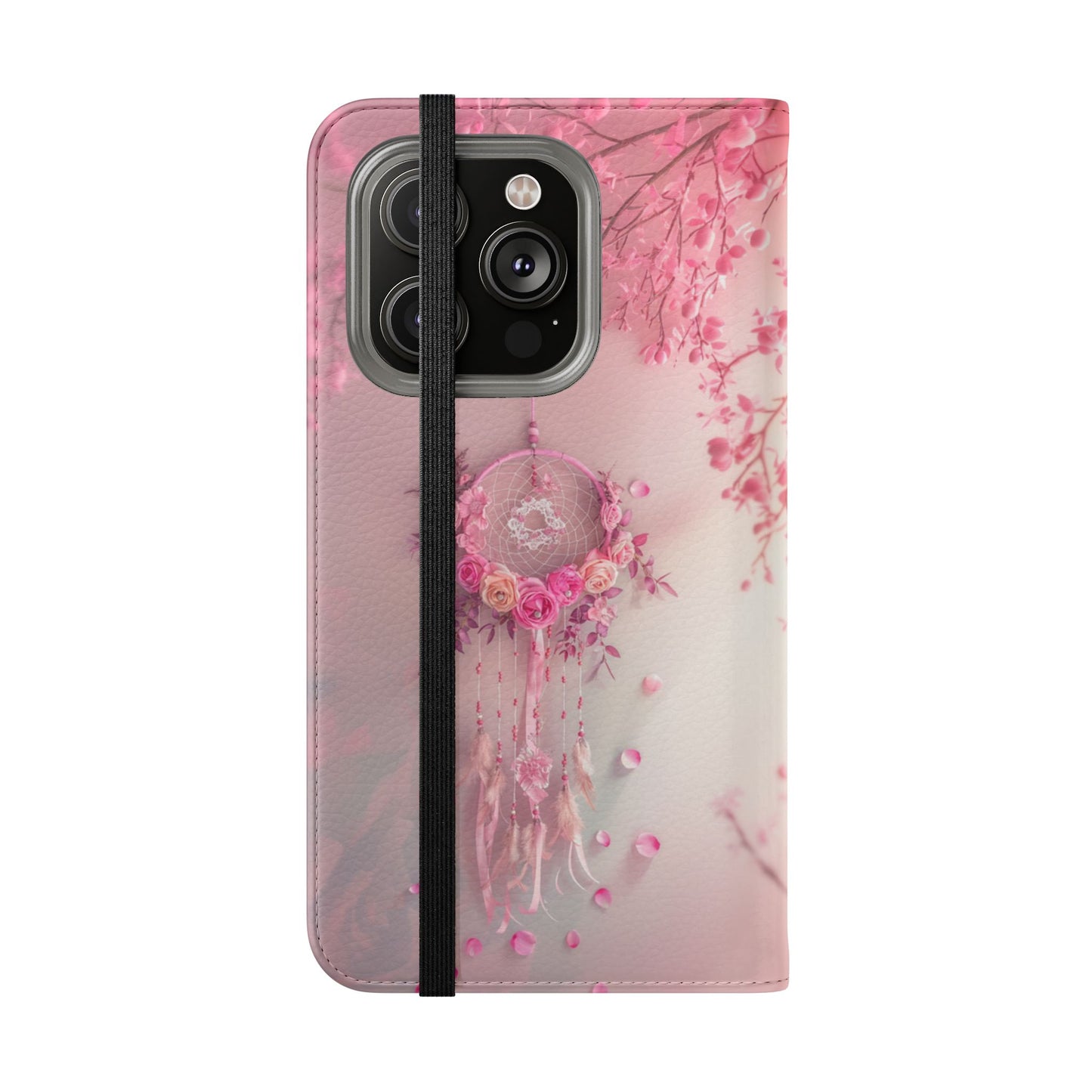 Pink Rose Dreamcatcher - Wallet Flip Case