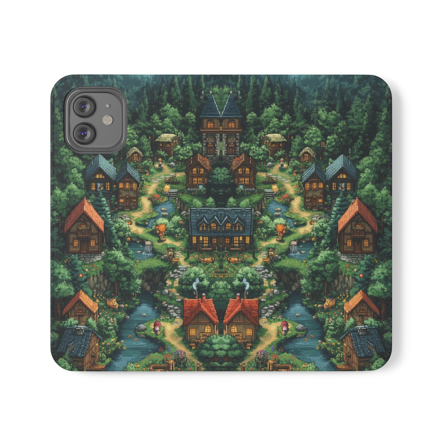 Pixel Forest Hamlet - Wallet Flip Case